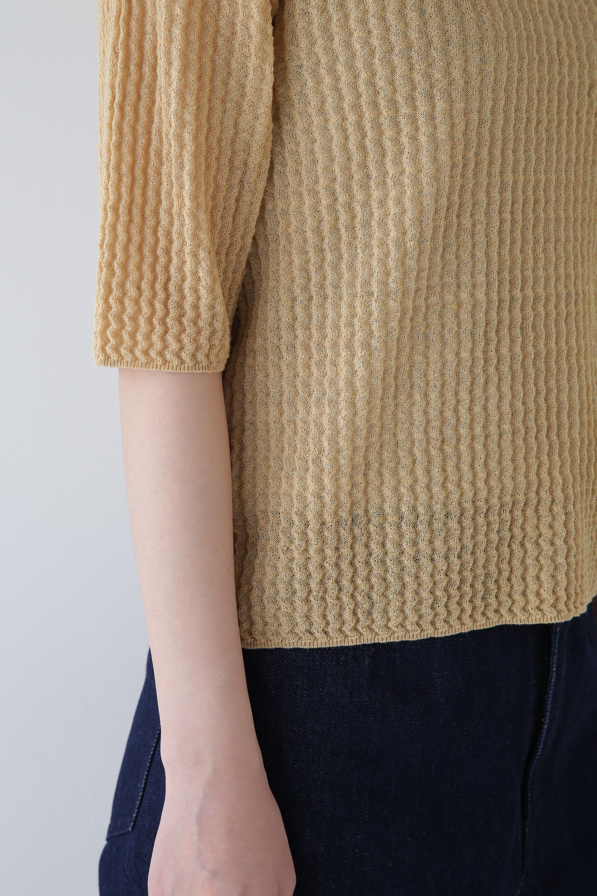  「◆ウエーブニットＴシャツ」|ニット・セーター|