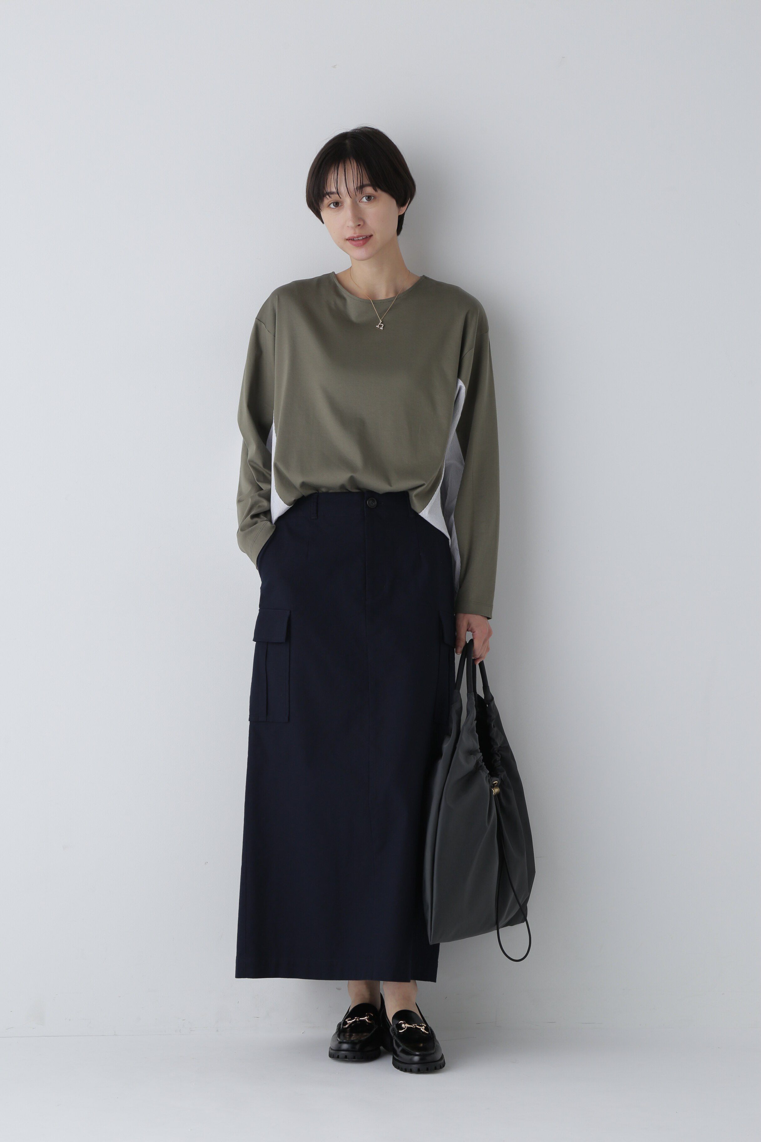  「◆オックスストレッチカーゴスカート」|スカート|