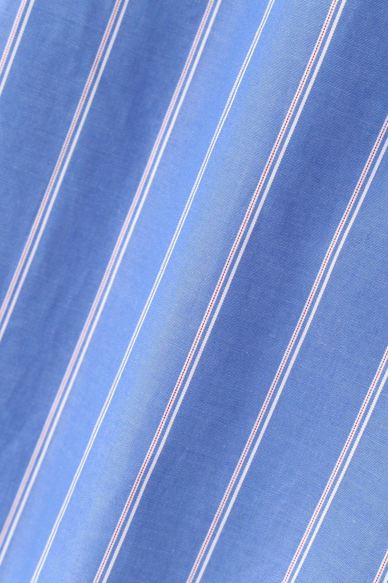  「◆Ｃポプリンストライプハイネックシャツブラウス」|シャツ・ブラウス|