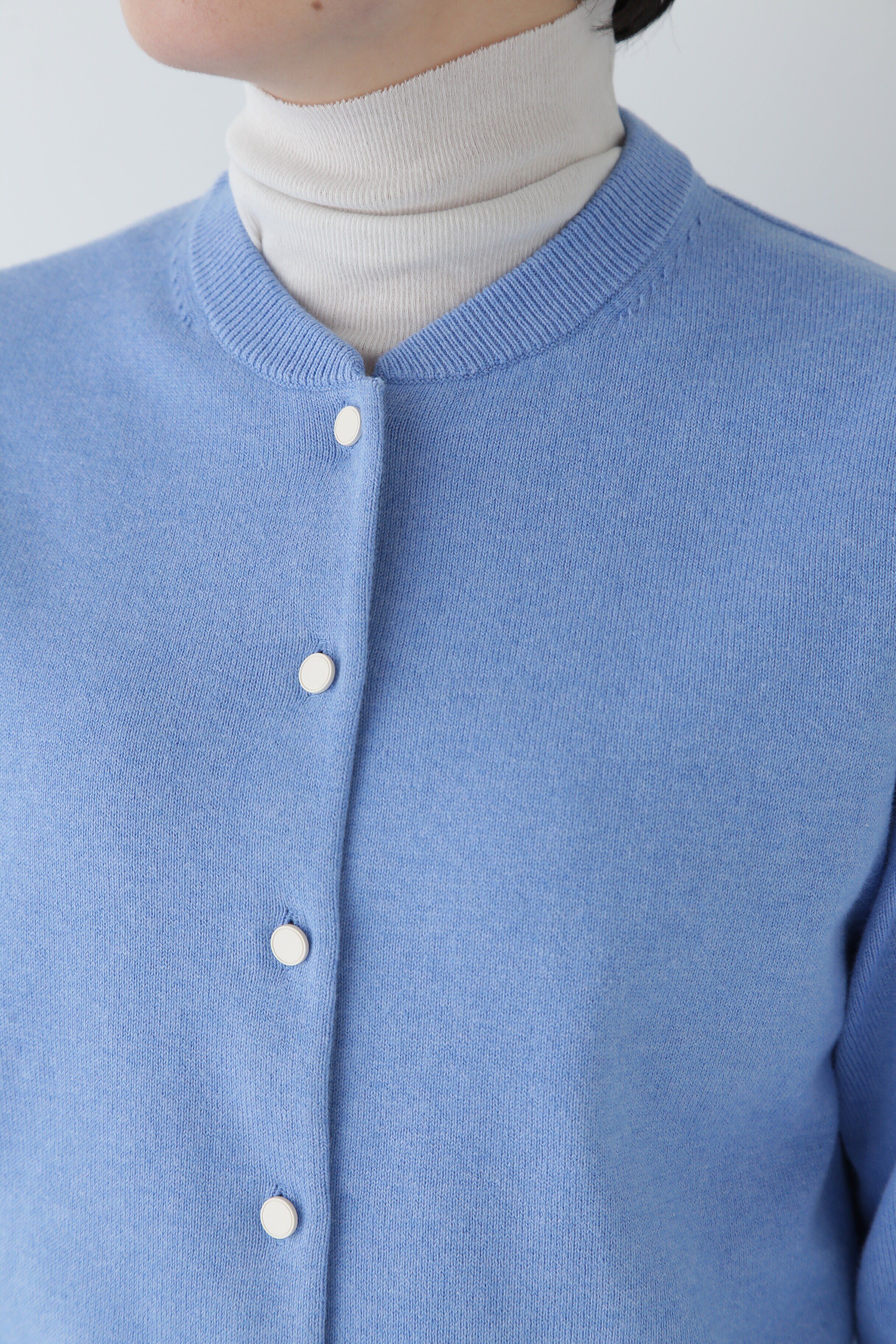  「◆【ウォッシャブル】コットンカシミヤ クルーネックカーディガン」|ニット・セーター|