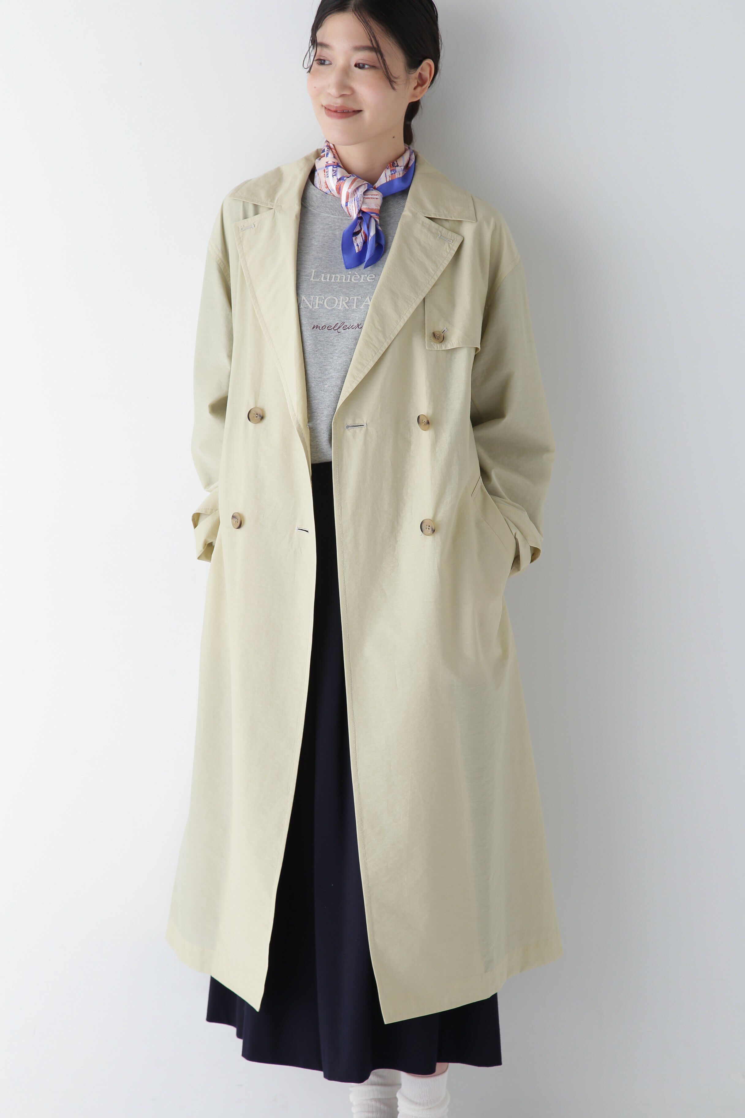  「◆コットンナイロンシアートレンチコート」|その他|イエロー