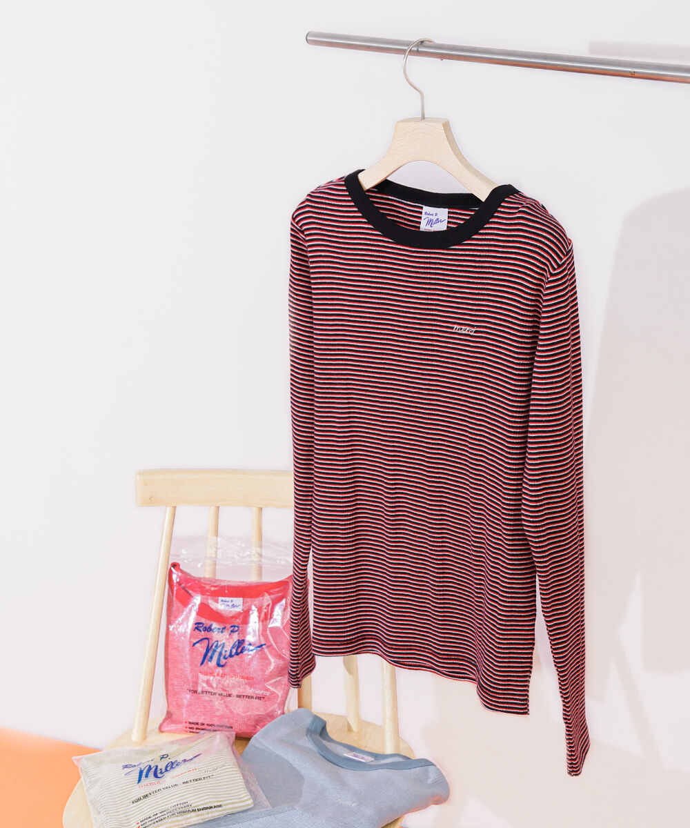  「◆パネルリブロングスリーブＴシャツ」|Tシャツ・カットソー|ブラックBD3