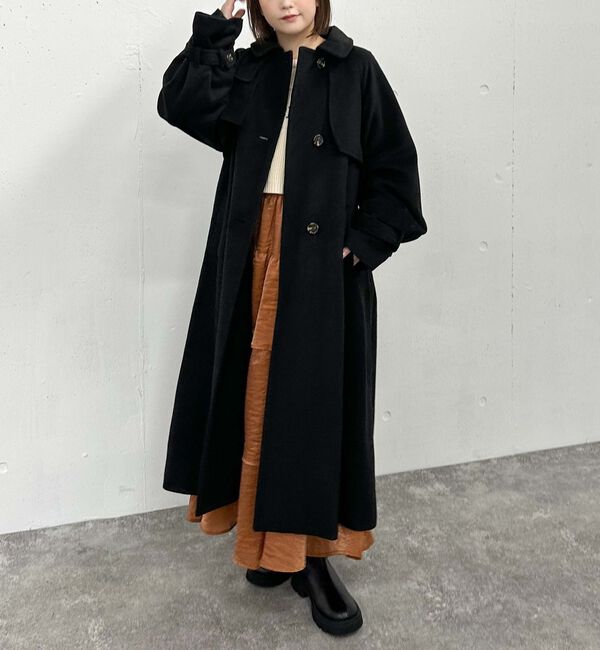 archives「２ｗａｙウールトレンチコート／」|ダッフルコート|BLACK