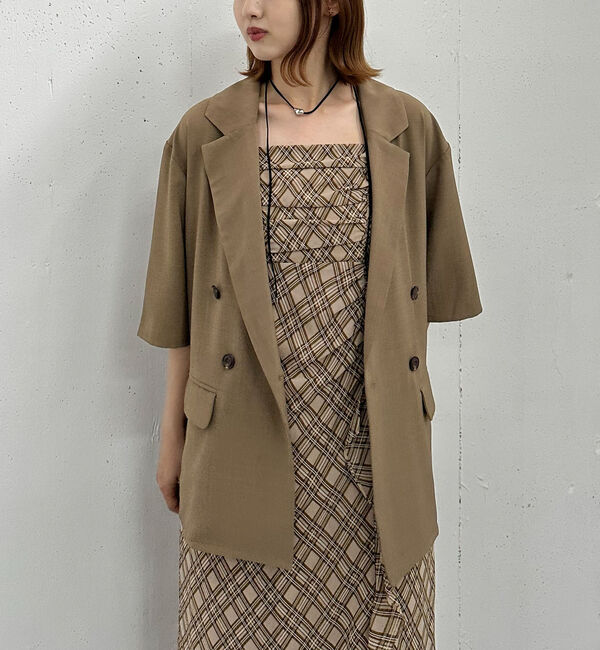 archives「ハーフスリーブ麻調テーラードジャケット」|テーラードジャケット|