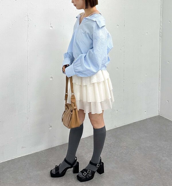 archives「２ｗａｙオフショルストライプシャツ」|シャツ・ブラウス|