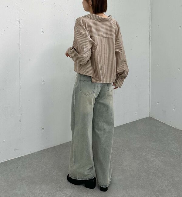 archives「２ｗａｙオフショルストライプシャツ」|シャツ・ブラウス|