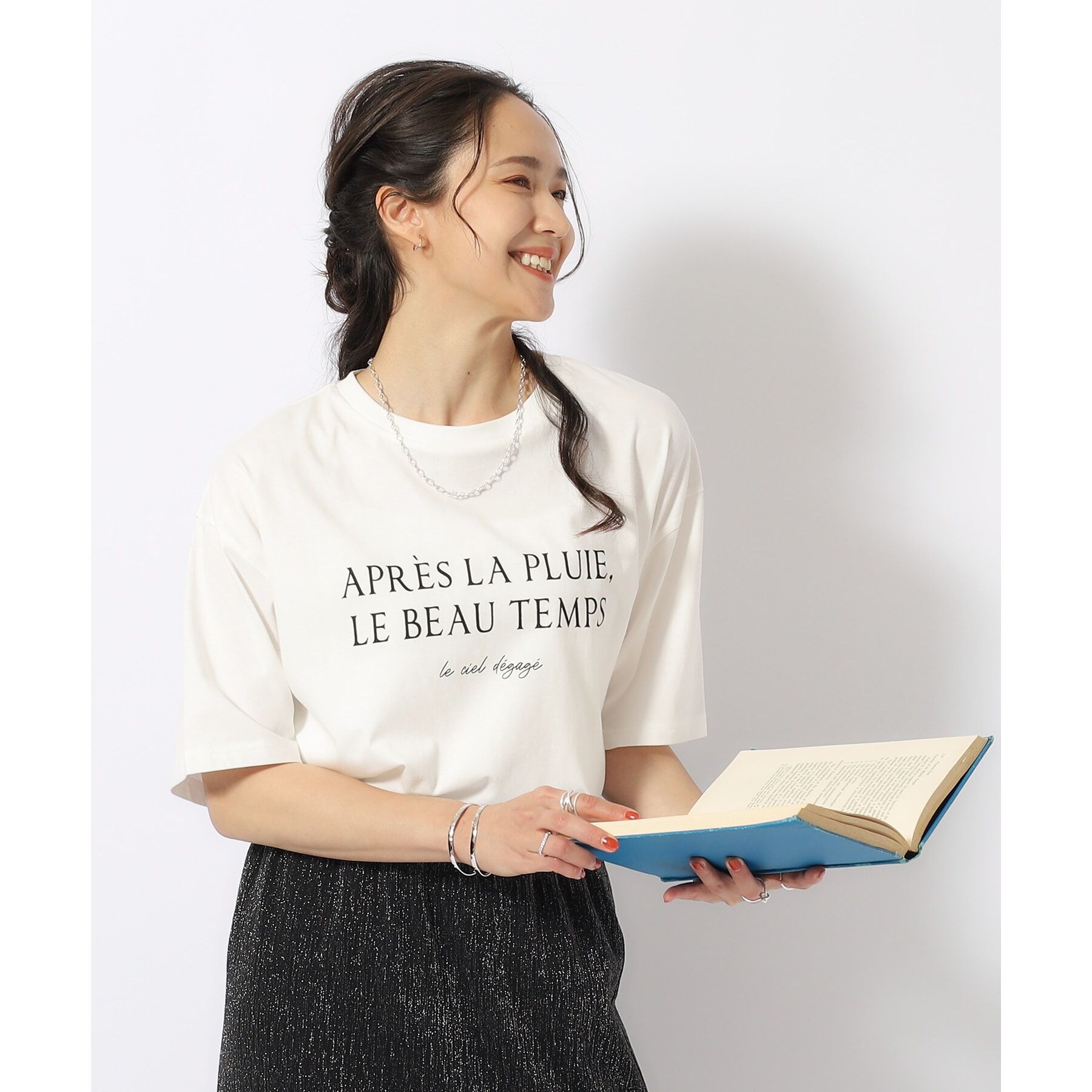 SHOO･LA･RUE「【洗える/プチプラ/綿100％】グラフィック半袖ゆるTシャツ」|Tシャツ・カットソー|