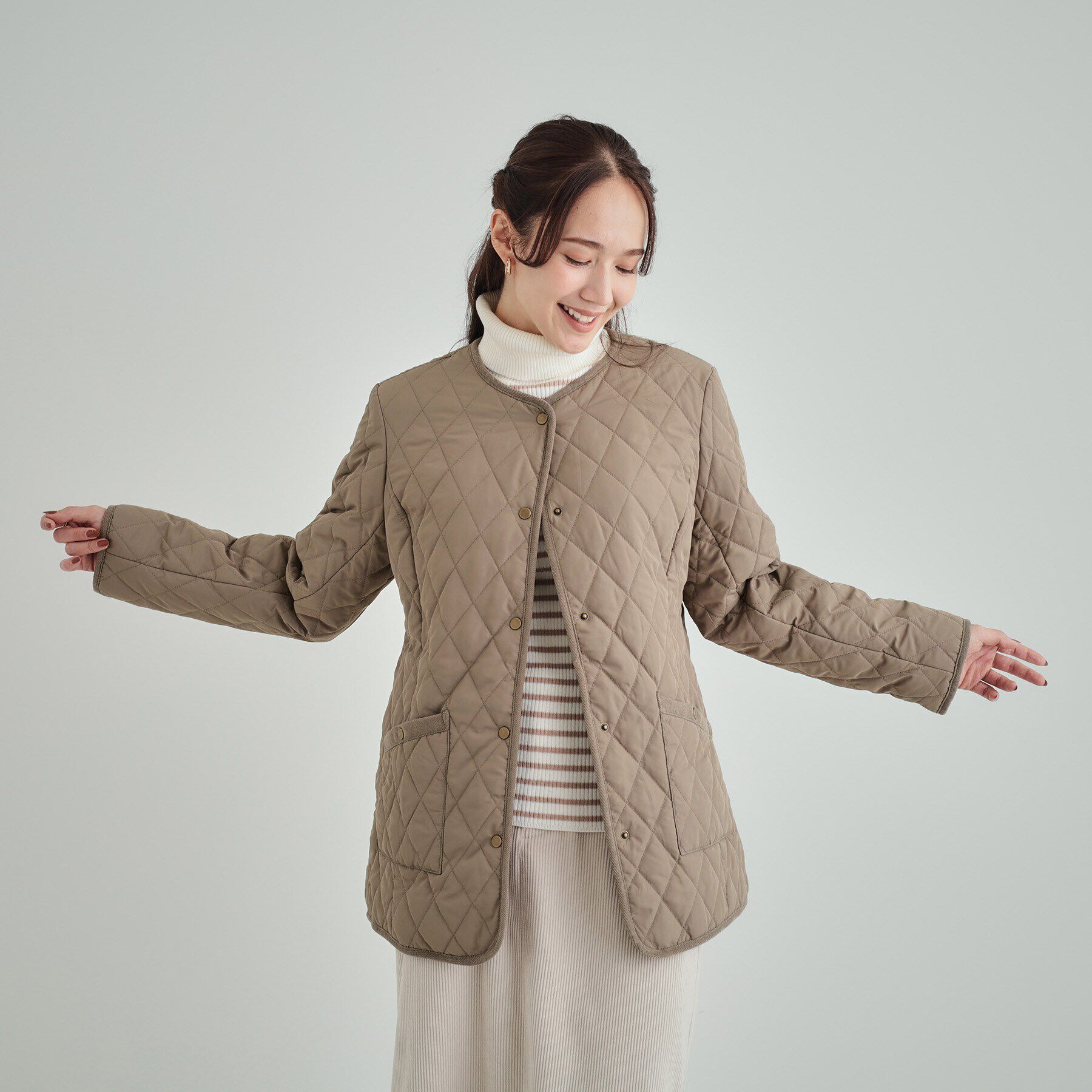 SHOO･LA･RUE「【高レビュー/フード取り外し可】大人カジュアルなキルトジャケット」|その他|