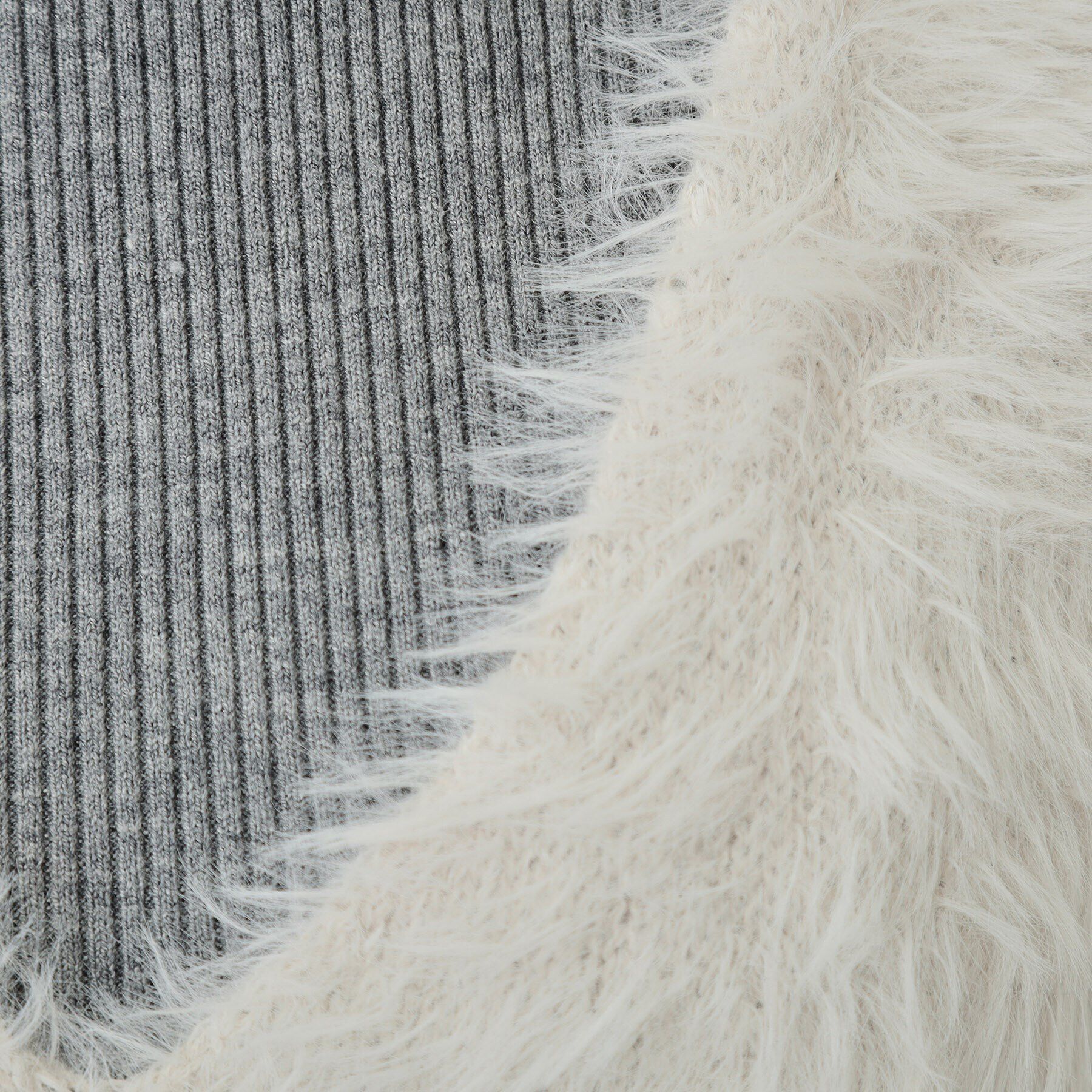 SHOO･LA･RUE「【S-LL/2点セット】大人のフェミニンカジュアルに　フェザー調ベスト+リブニット」|ニット・セーター|