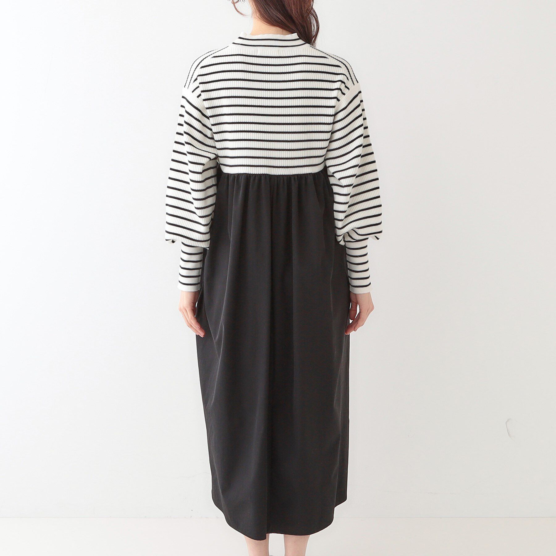 SHOO･LA･RUE「【S-LL】リブニットドッキングワンピース」|ワンピース|