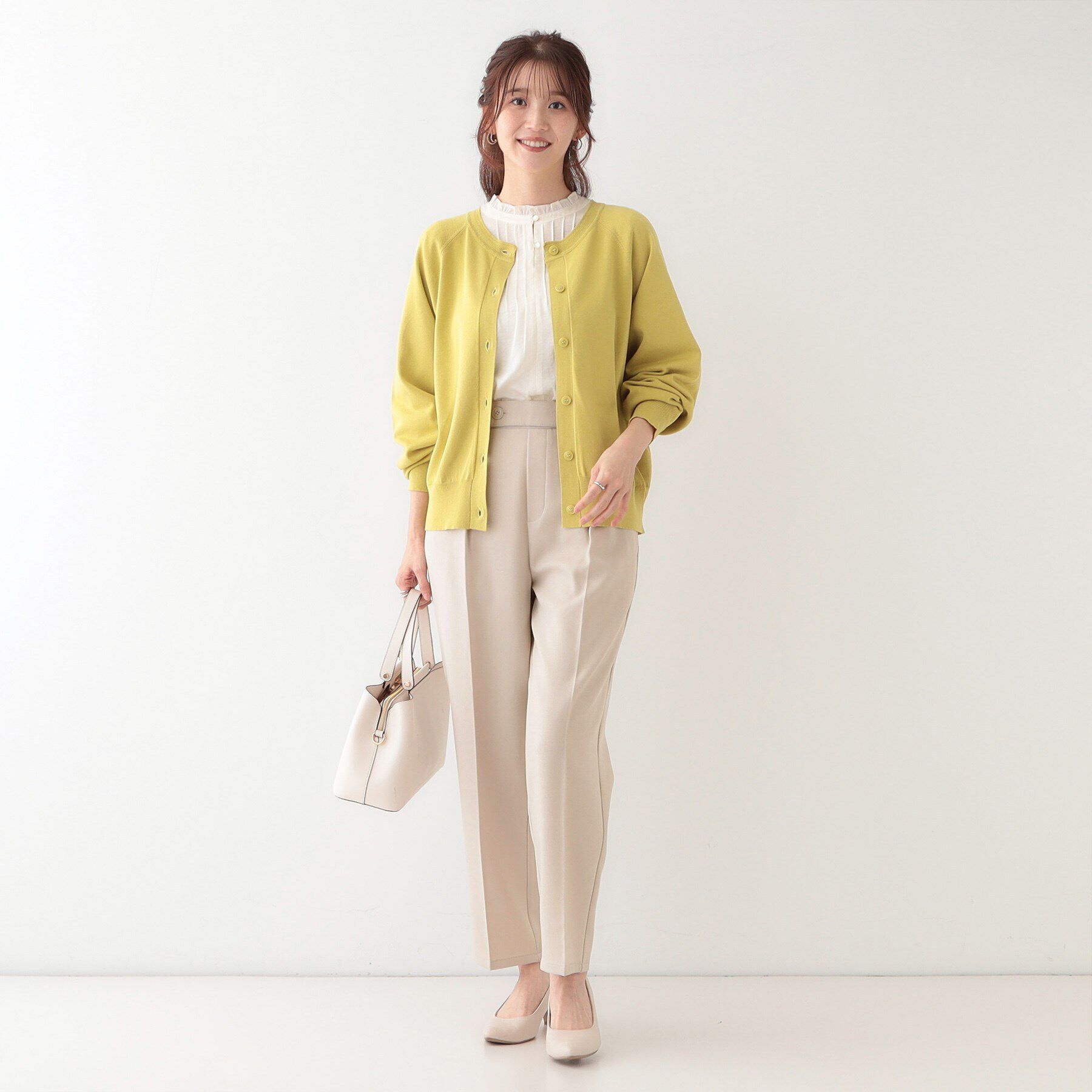 SHOO･LA･RUE「【S-LL】オフィスシーンでも活躍 タックテーパードパンツ」|その他|