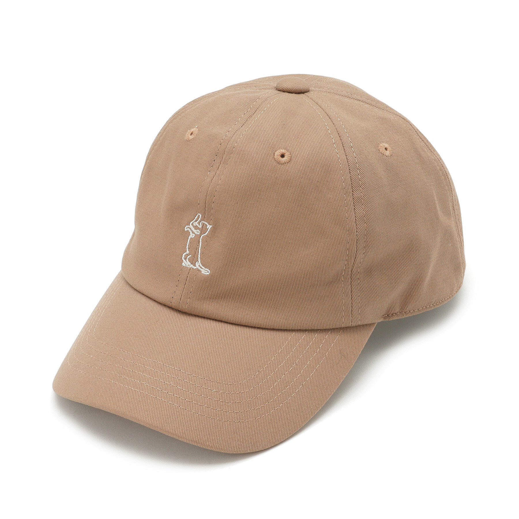 SHOO･LA･RUE「一筆書き風ネコ刺繍キャップ」|キャップ・キャスケット|ベージュ(052)