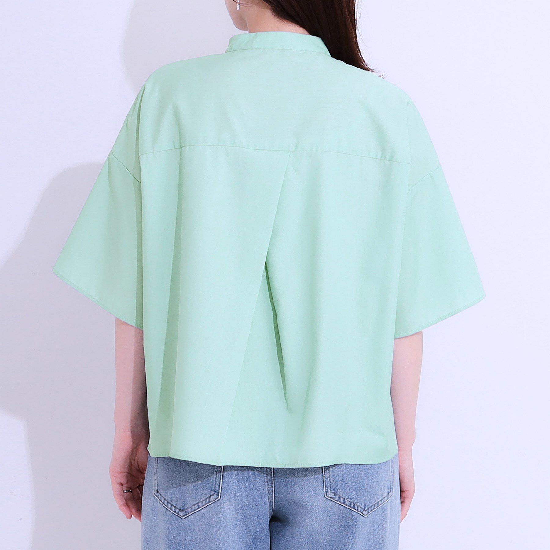 SHOO･LA･RUE「【洗える/5分袖】インせず着られるショートシャツ」|シャツ・ブラウス|