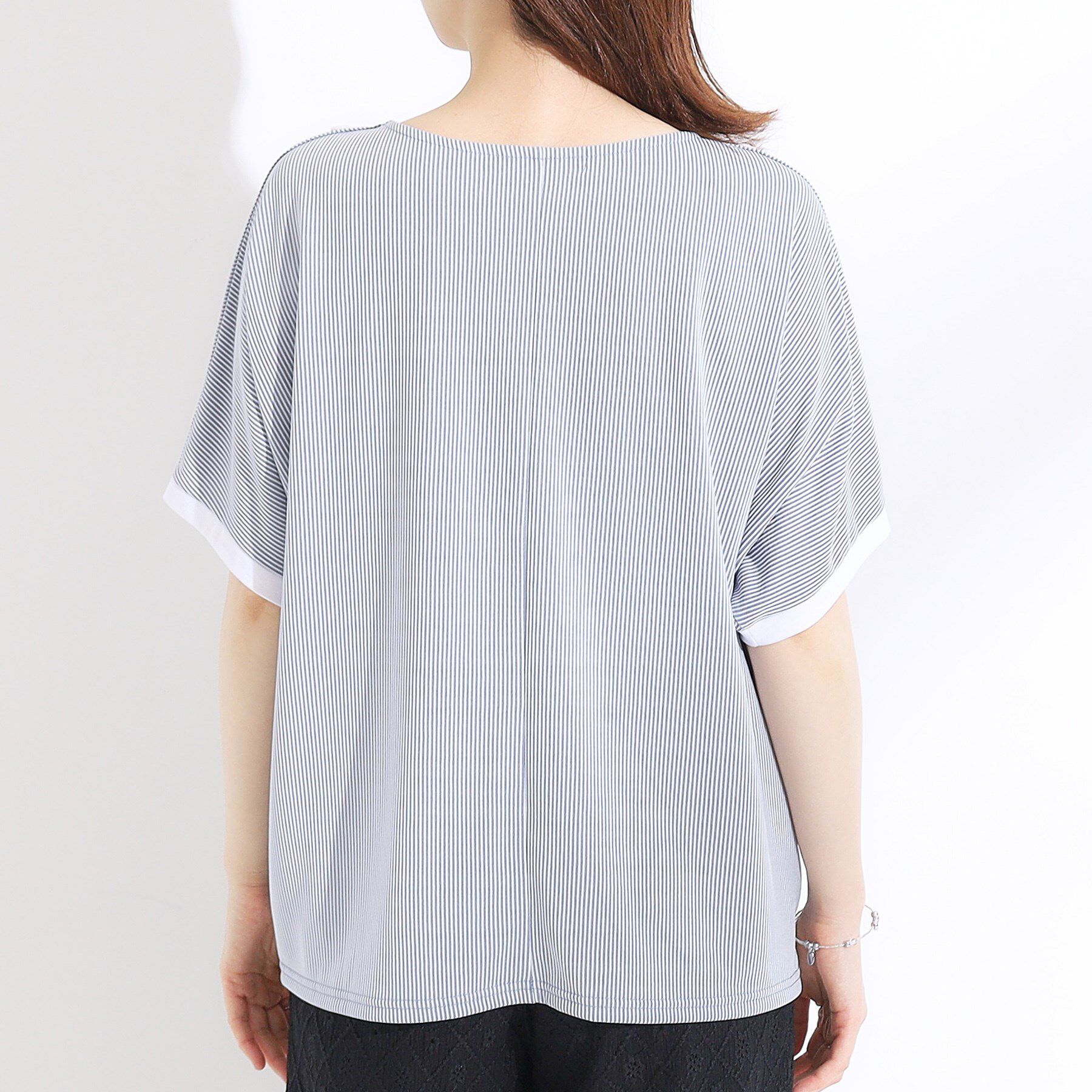 SHOO･LA･RUE「【ひんやり/UV】高気温でも快適に インせず決まるドルマントップス」|Tシャツ・カットソー|