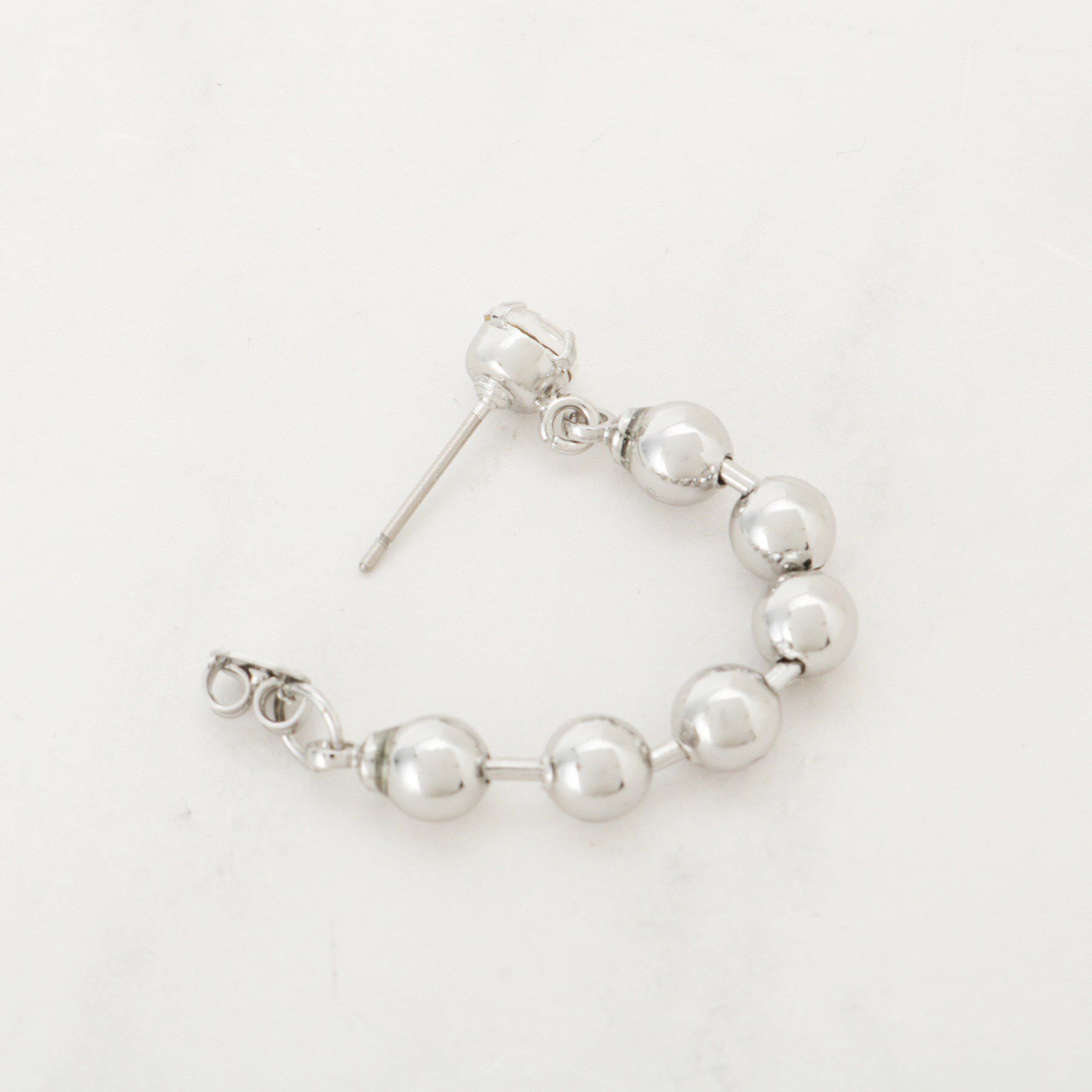 SHOO･LA･RUE「【チタンポスト】ボールチェーンピアス」|ピアス|