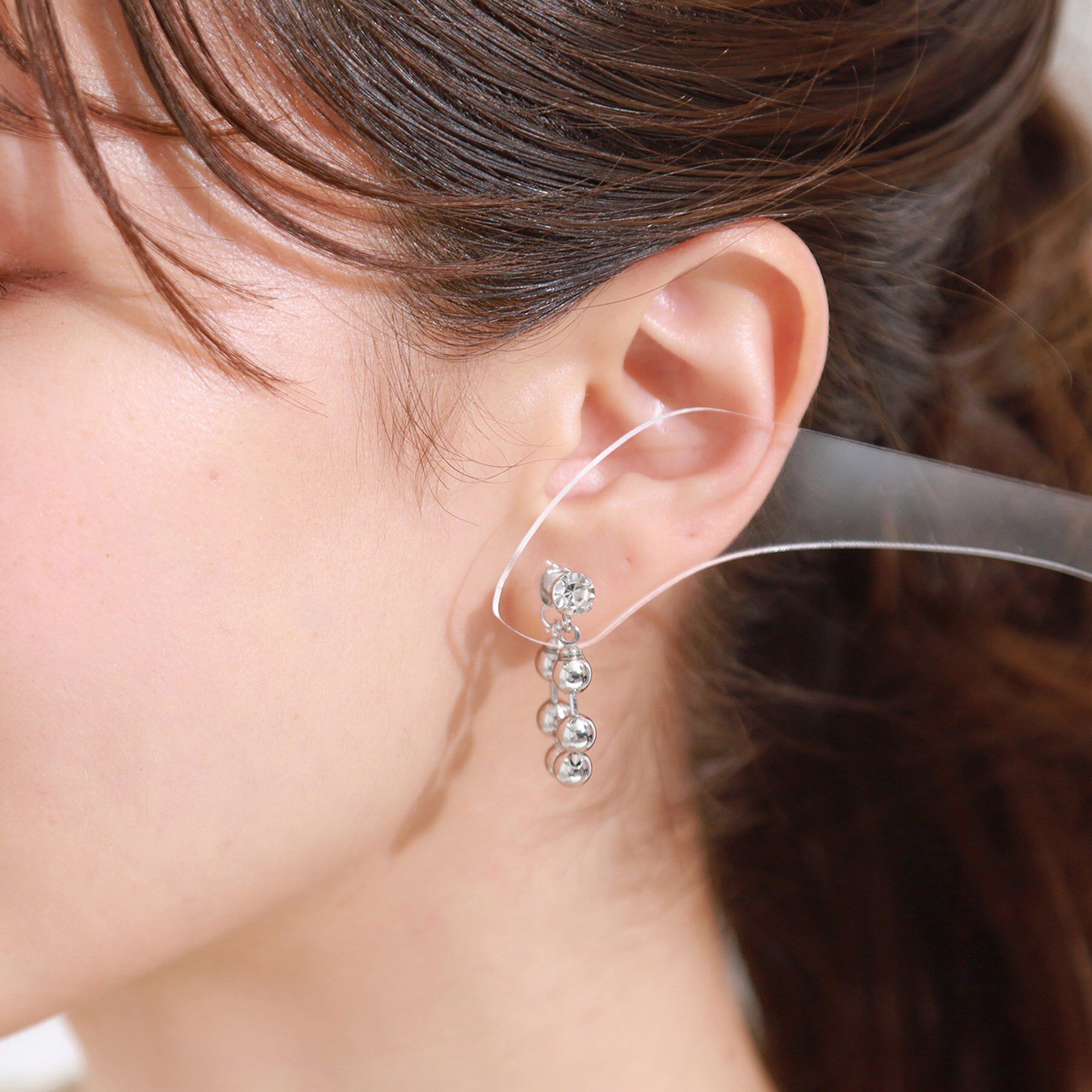 SHOO･LA･RUE「【チタンポスト】ボールチェーンピアス」|ピアス|