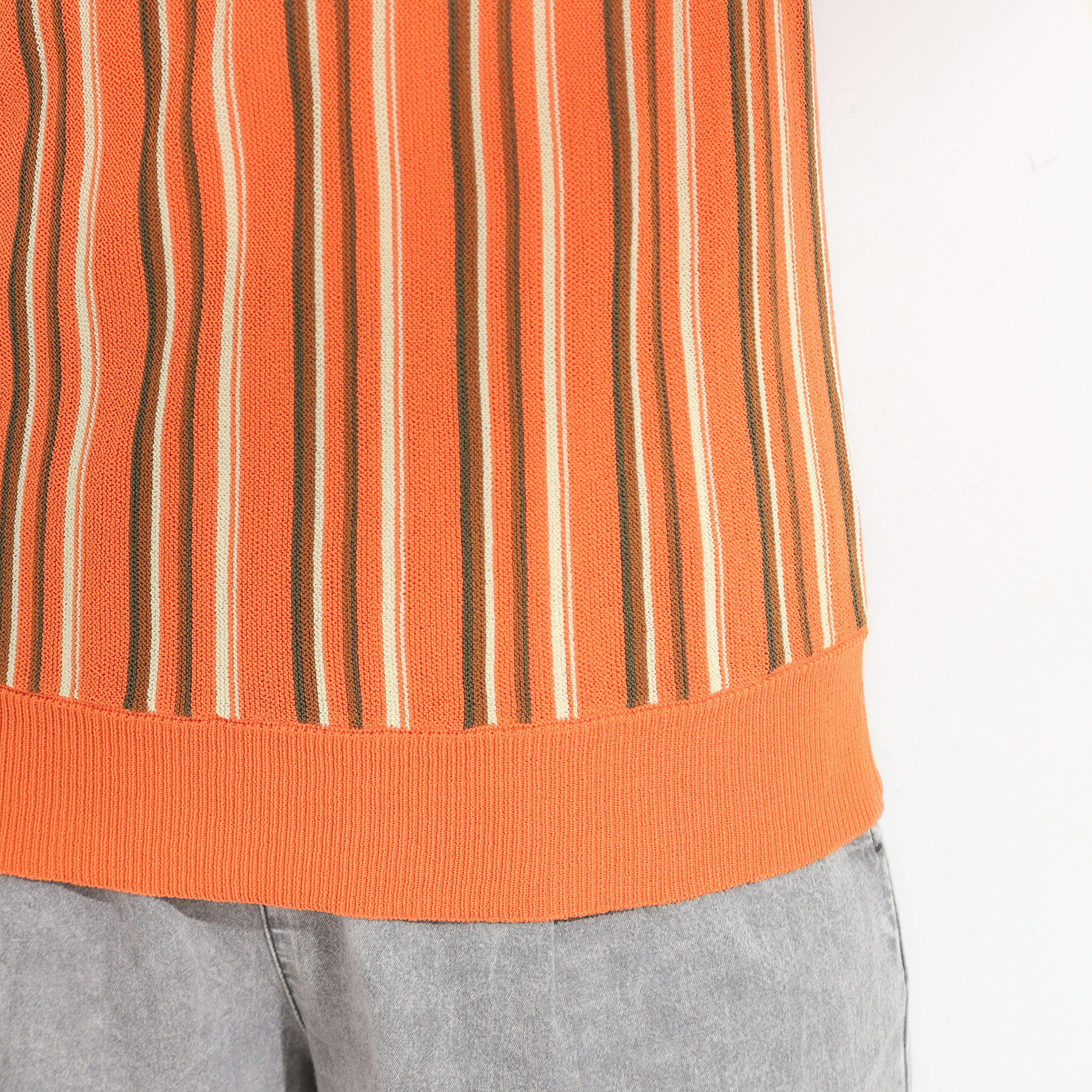 SHOO･LA･RUE「【洗える】マルチストライプが印象的 ノースリーブニット」|ニット・セーター|