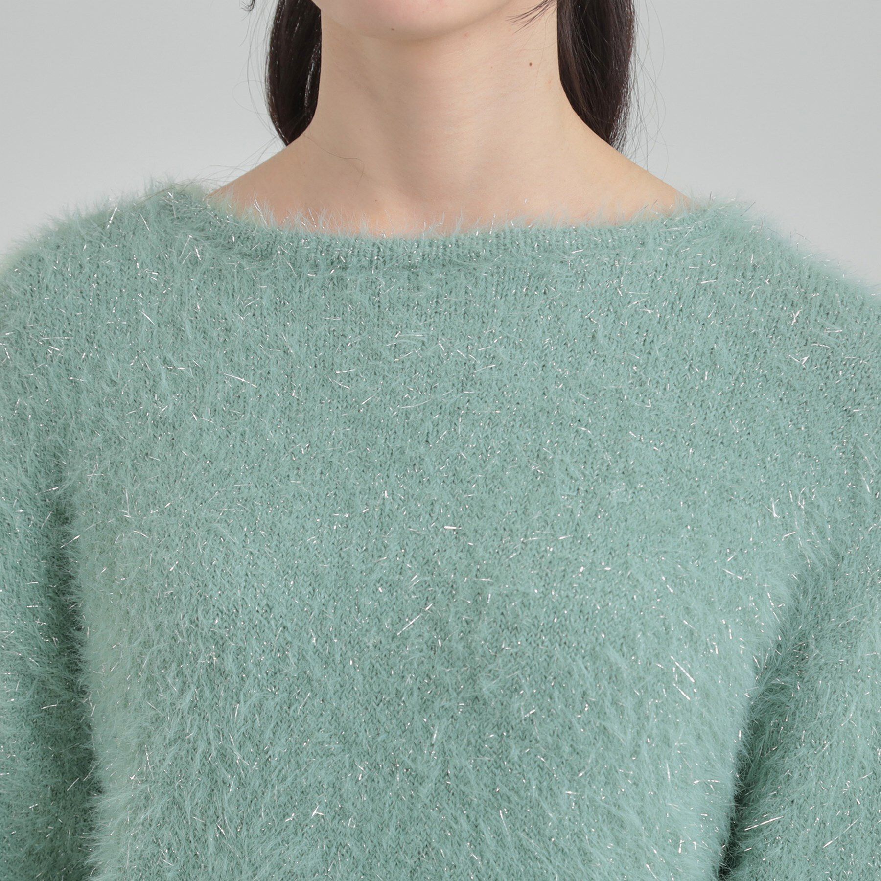 SHOO･LA･RUE「キラふわ ラメフェザー ドロストニット」|ニット・セーター|