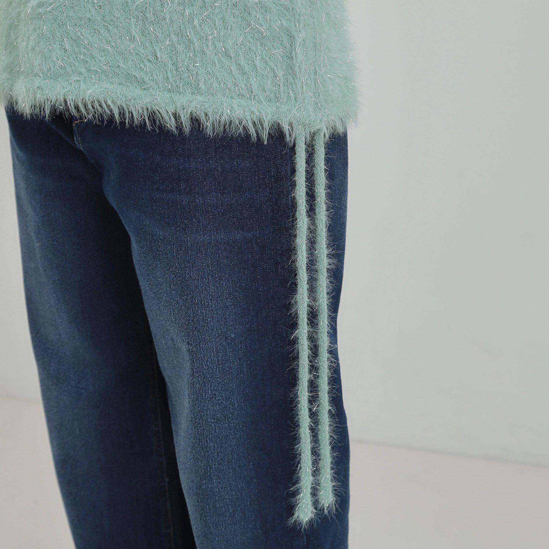 SHOO･LA･RUE「キラふわ ラメフェザー ドロストニット」|ニット・セーター|