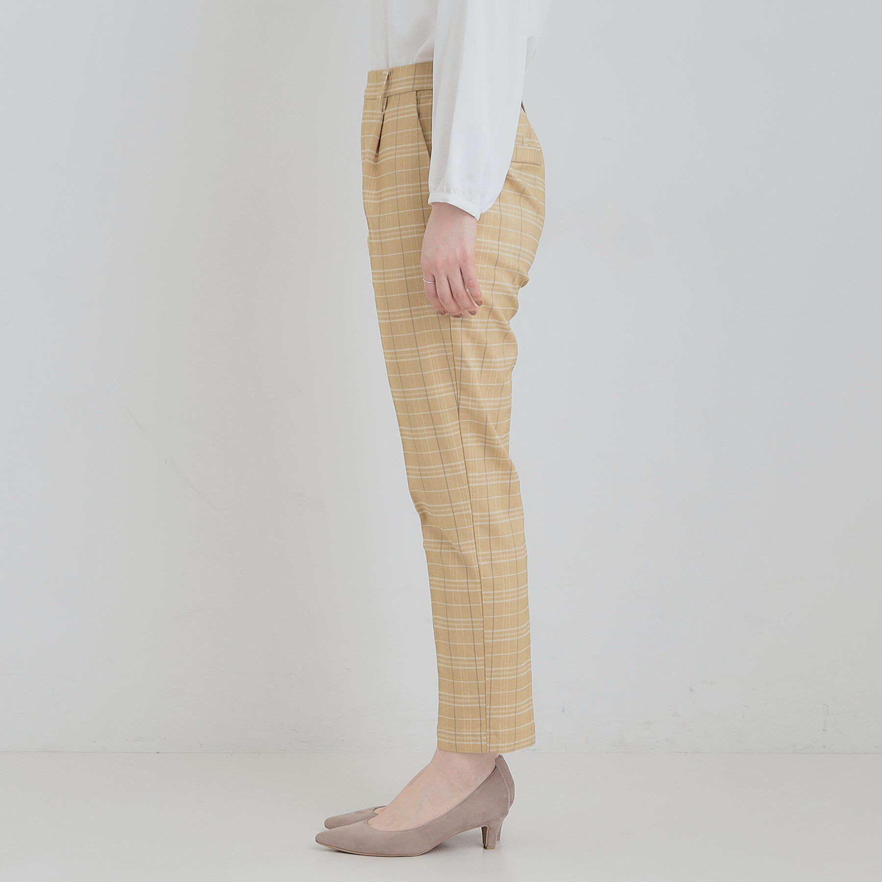 SHOO･LA･RUE「【洗濯機可/S-LL/あったか】すっきり上品に 裏起毛テーパードパンツ」|その他|