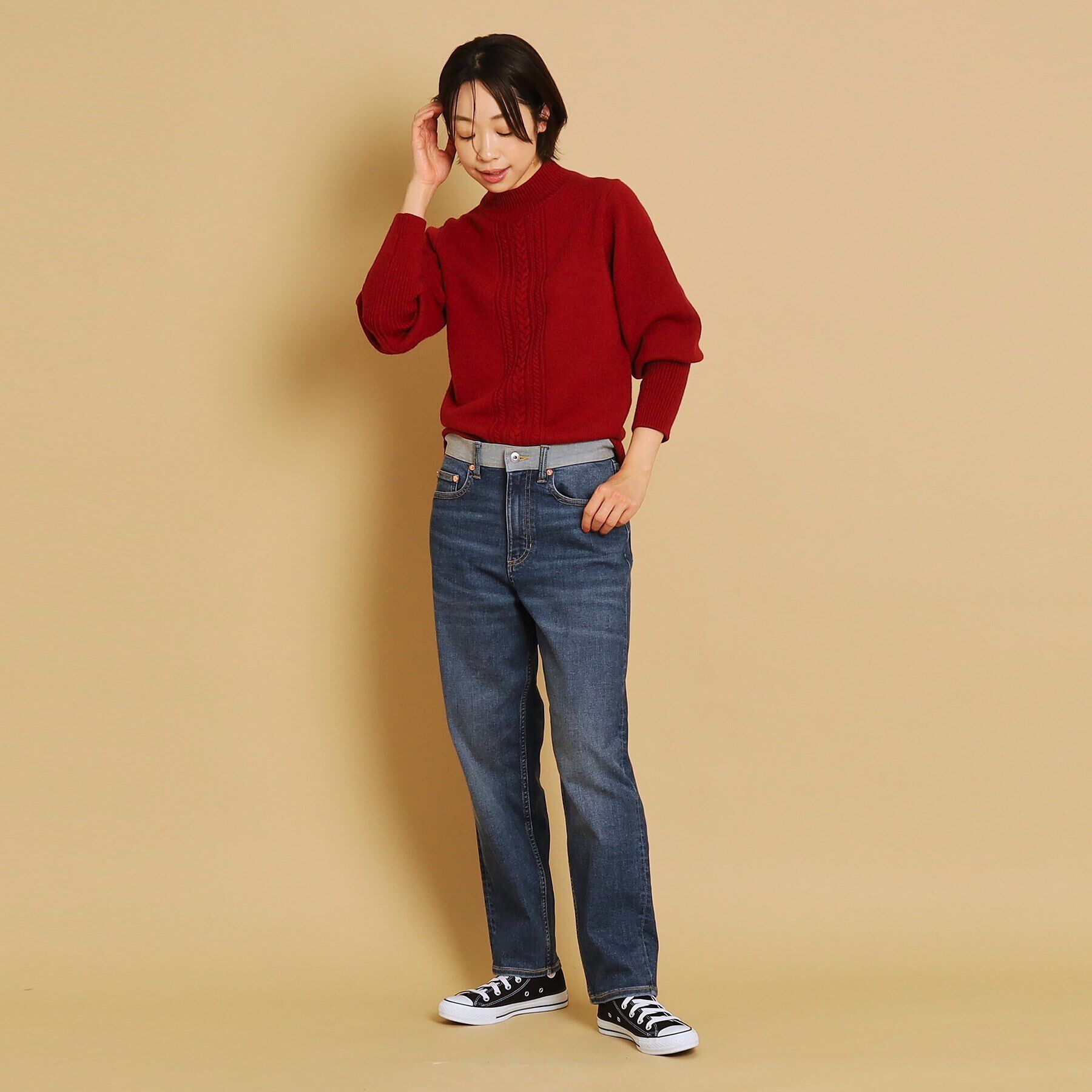 Dessin「【ユニセックス・洗える】テーパードストレッチデニム」|デニム|