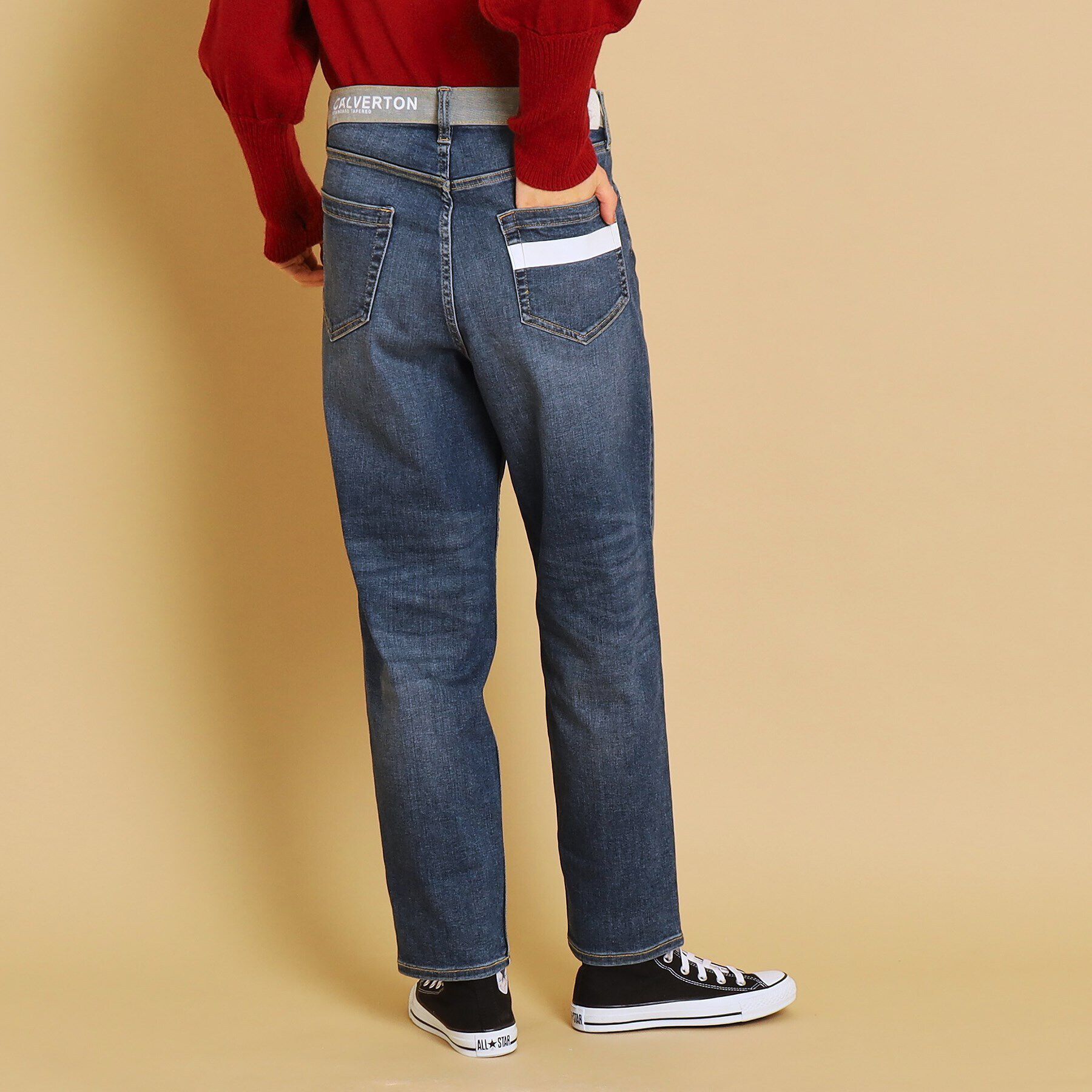 Dessin「【ユニセックス・洗える】テーパードストレッチデニム」|デニム|