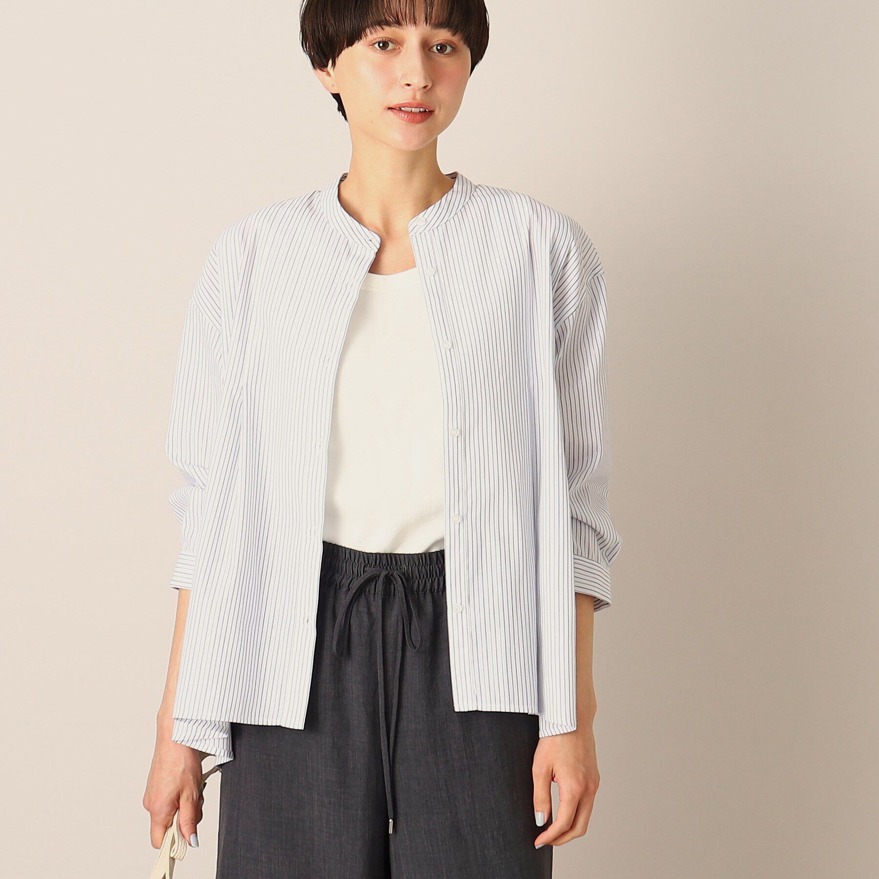 Dessin「【洗える】テントラインブラウス（XS～L）」|シャツ・ブラウス|ホワイト(501)