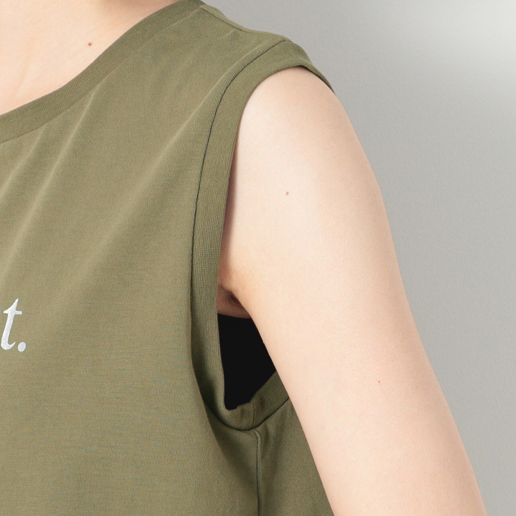 Dessin「箔ロゴプリントスリーブレスTシャツ（XS～L）」|Tシャツ・カットソー|