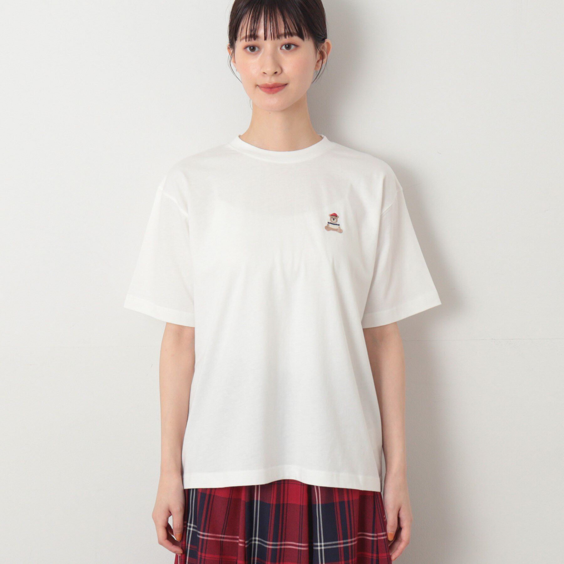 Dessin「【ユニセックス・洗える】ベアワンポイントTシャツ」|Tシャツ・カットソー|