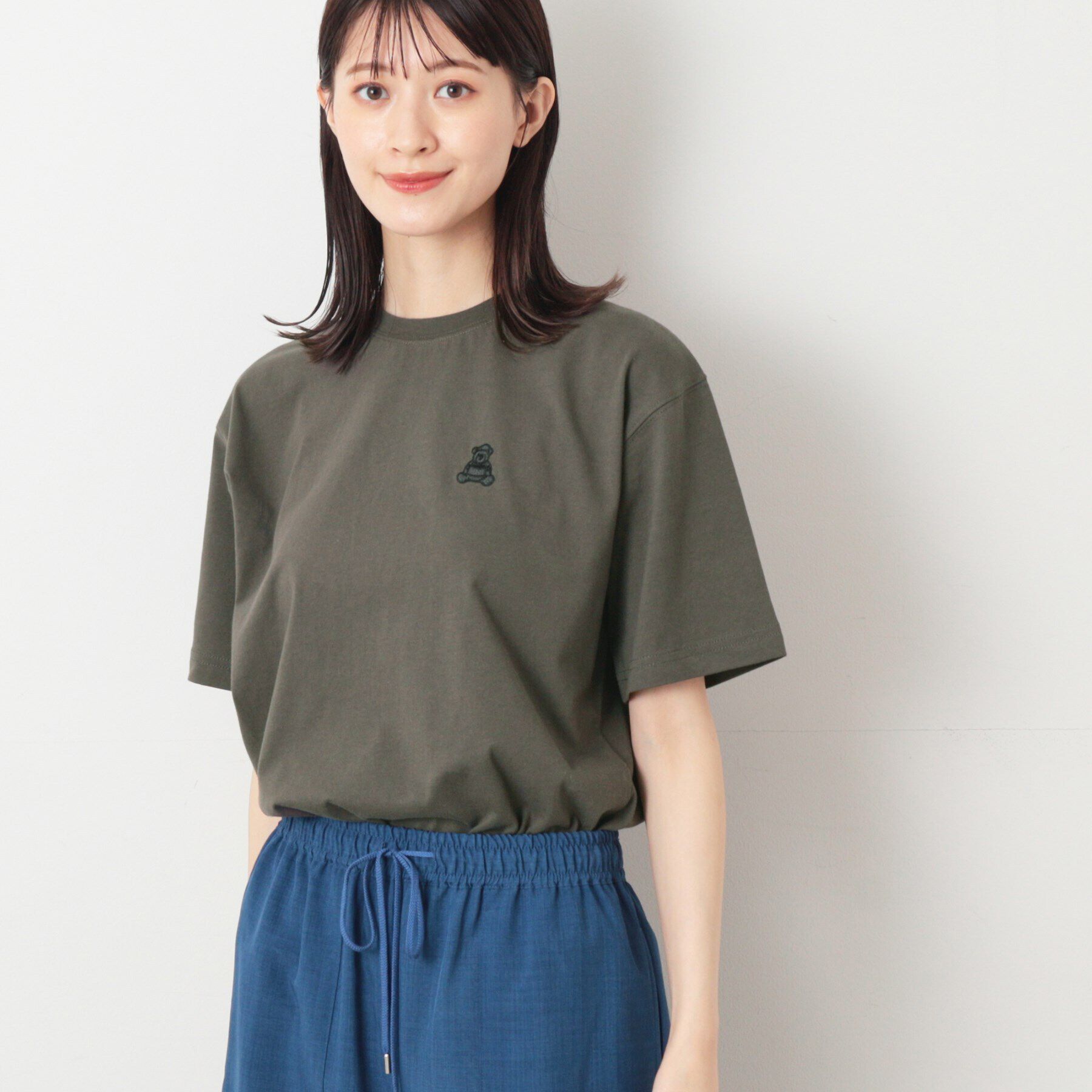 Dessin「【ユニセックス・洗える】ベアワンポイントTシャツ」|Tシャツ・カットソー|