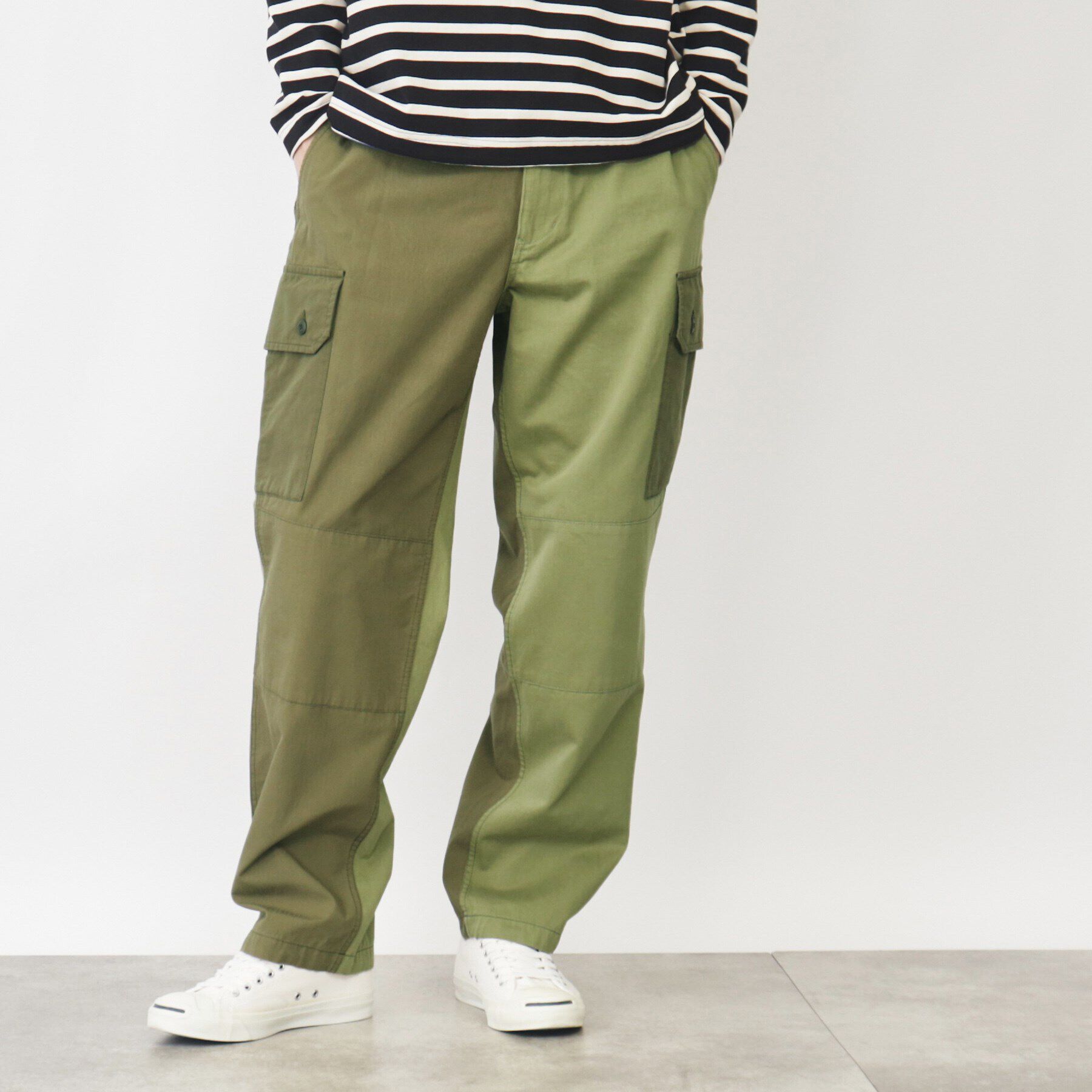 Dessin「バイカラーカーゴパンツ」|その他|カーキ(027)