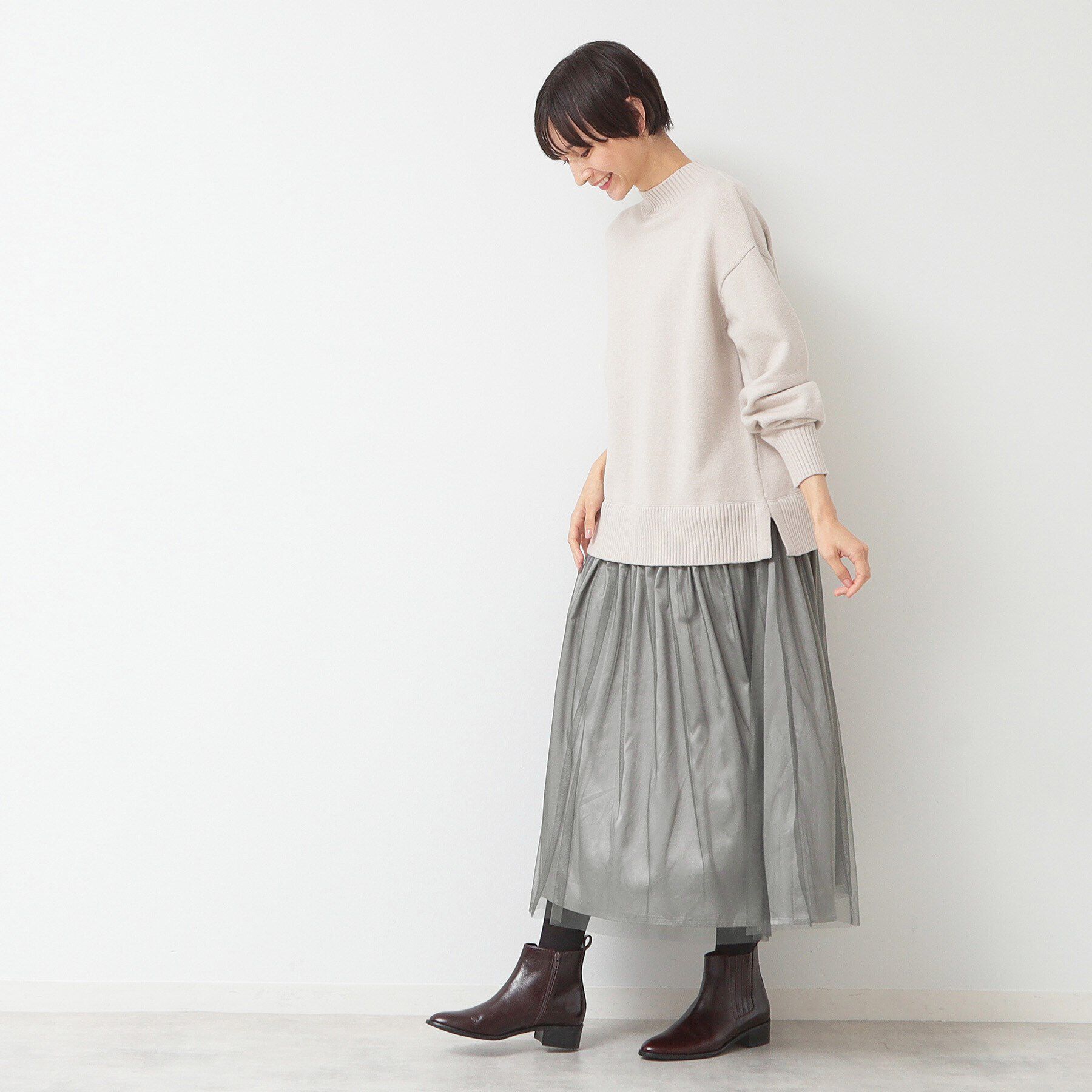 Dessin「【洗える】チュールスカートドッキングワンピース」|ワンピース|