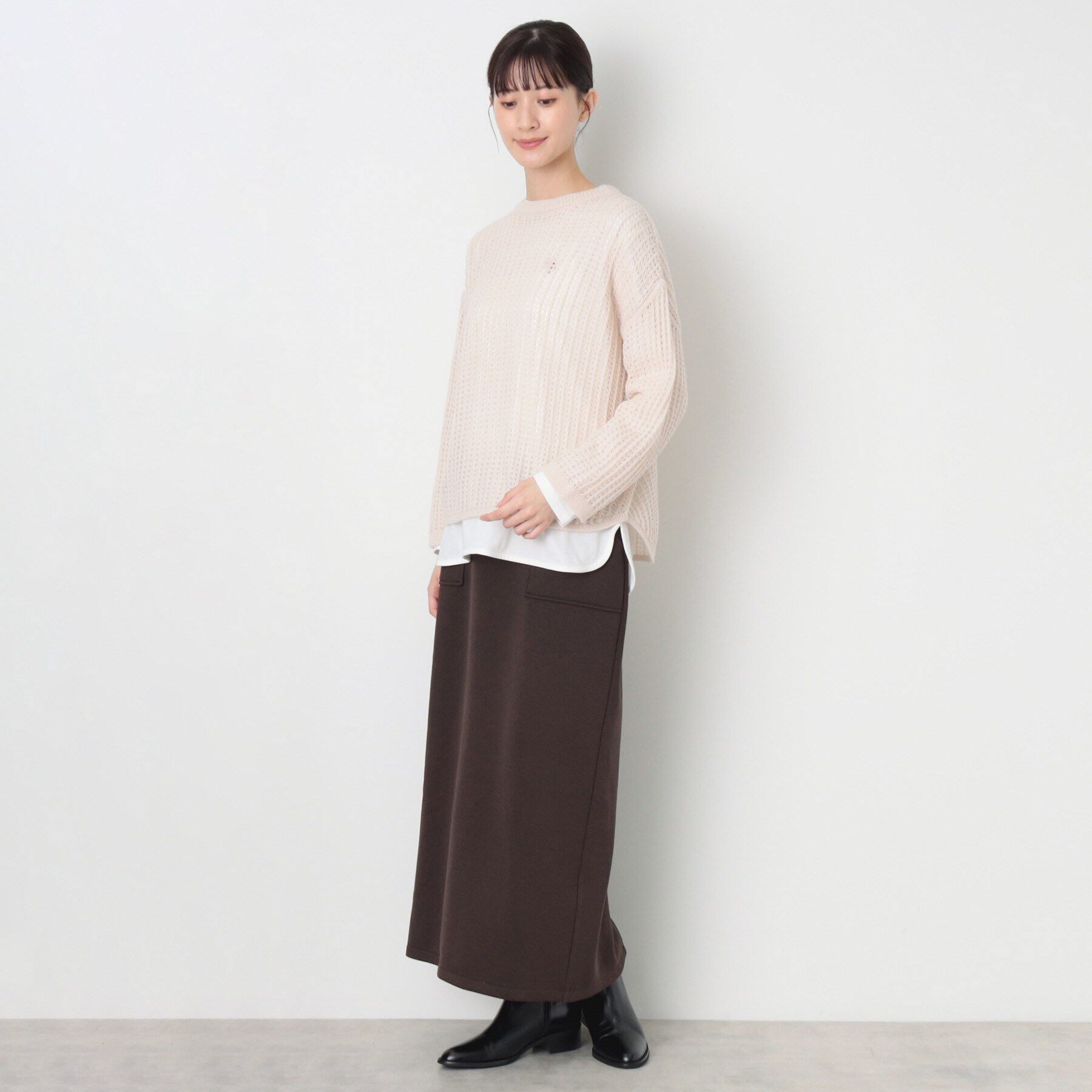 Dessin「【洗える】ウールブレンドメッシュニット」|ニット・セーター|