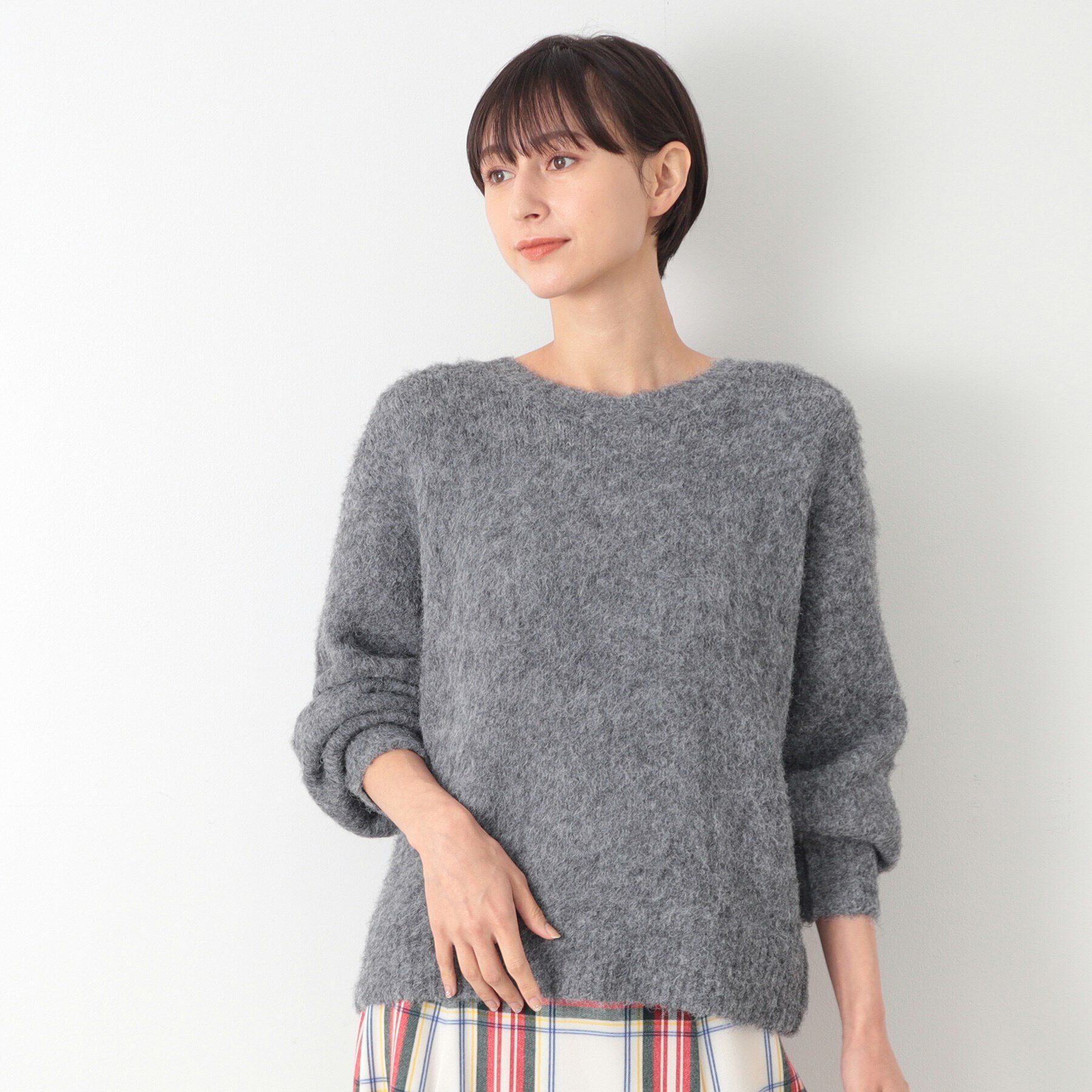 Dessin「【洗える】シャギークルーネックニット」|ニット・セーター|