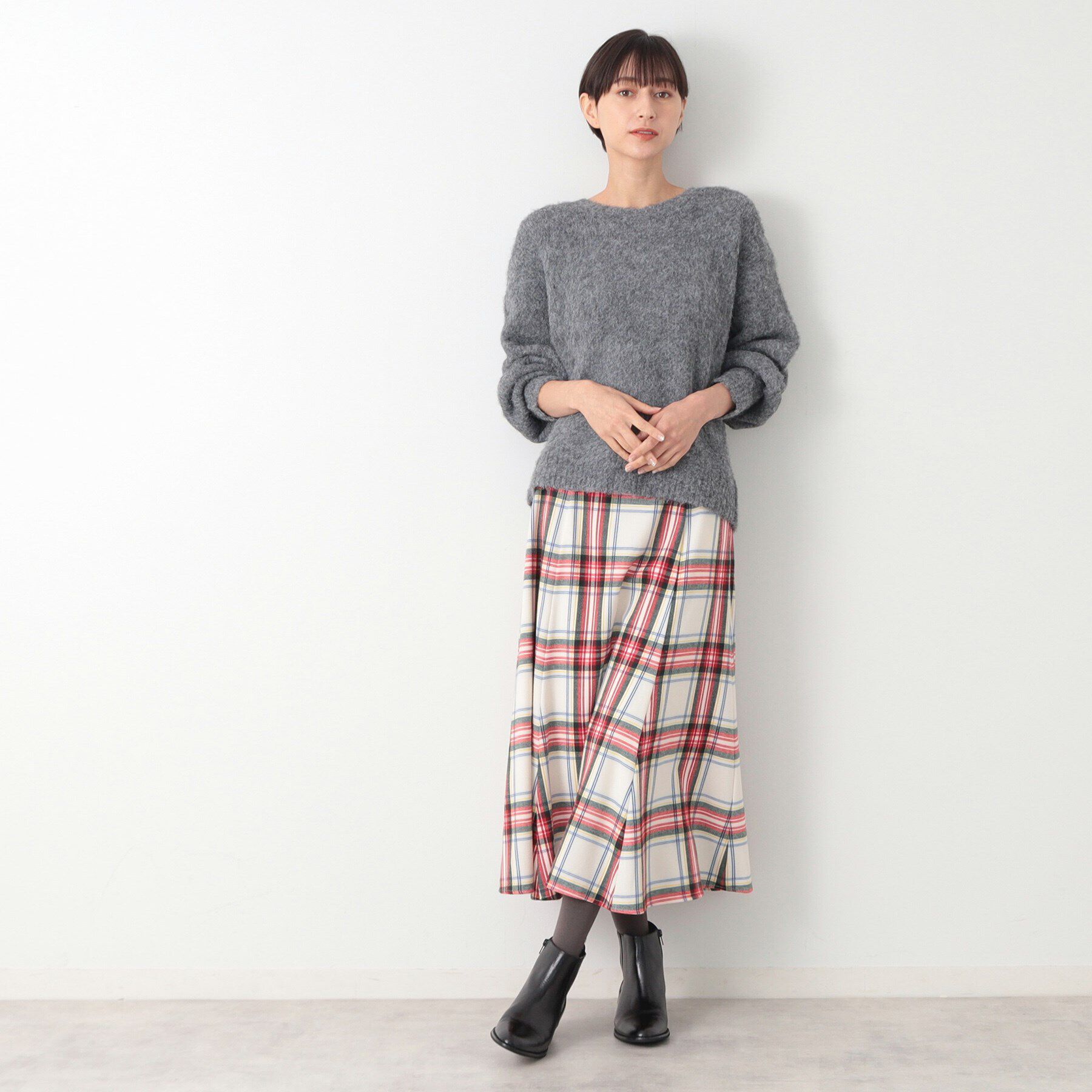 Dessin「【洗える】シャギークルーネックニット」|ニット・セーター|