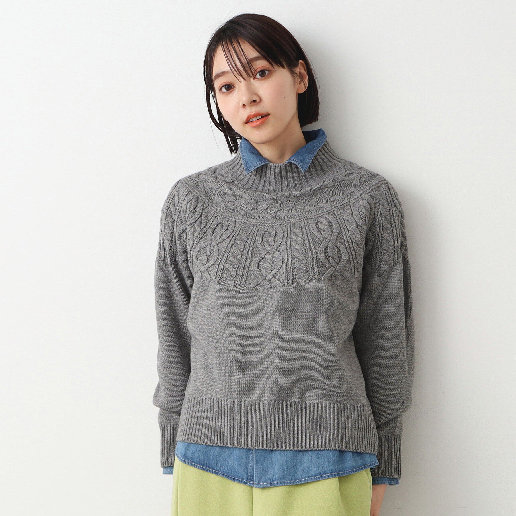 Dessin「【洗える・4サイズ展開】求心ケーブルニット（XS～L）」|ニット・セーター|