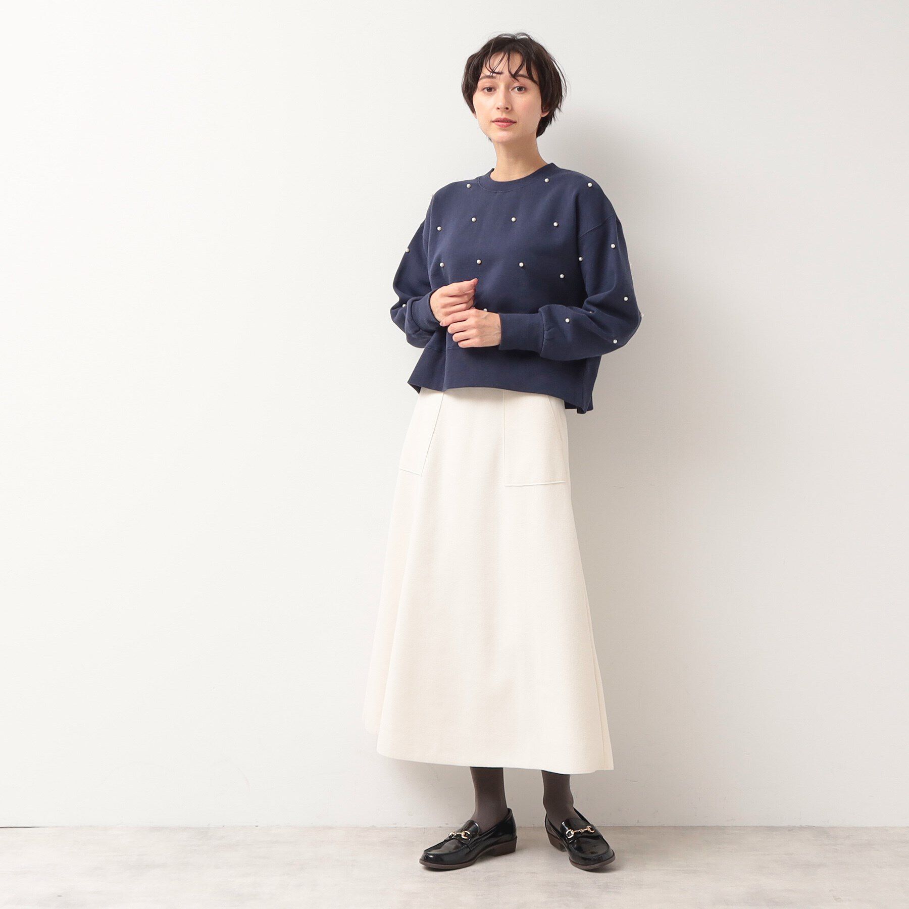 Dessin「【洗える】パール調付きスウェット（S～L）」|Tシャツ・カットソー|