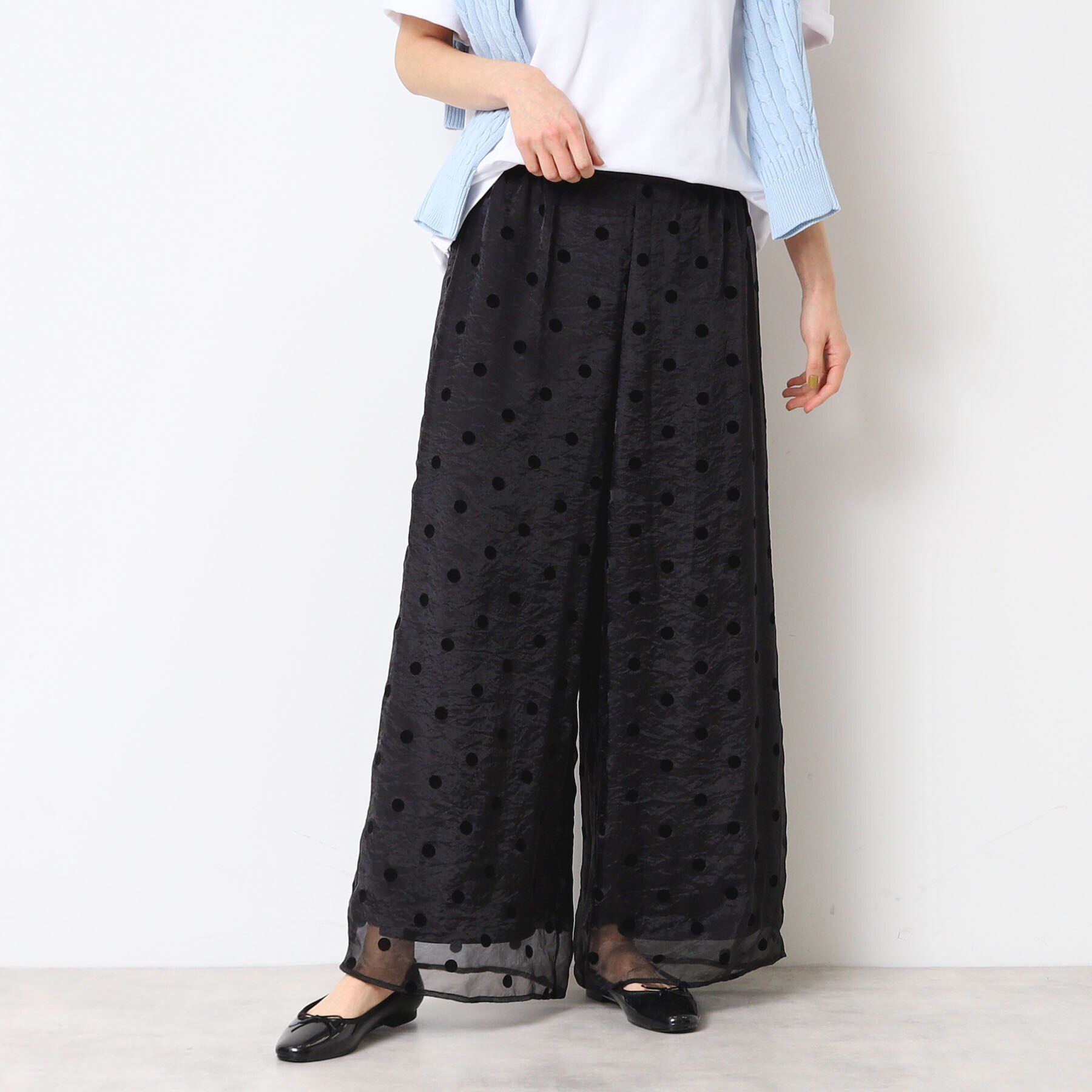 Dessin「【後ろゴム】オーガンジードットパンツ（S～L）」|その他|ブラック(019)