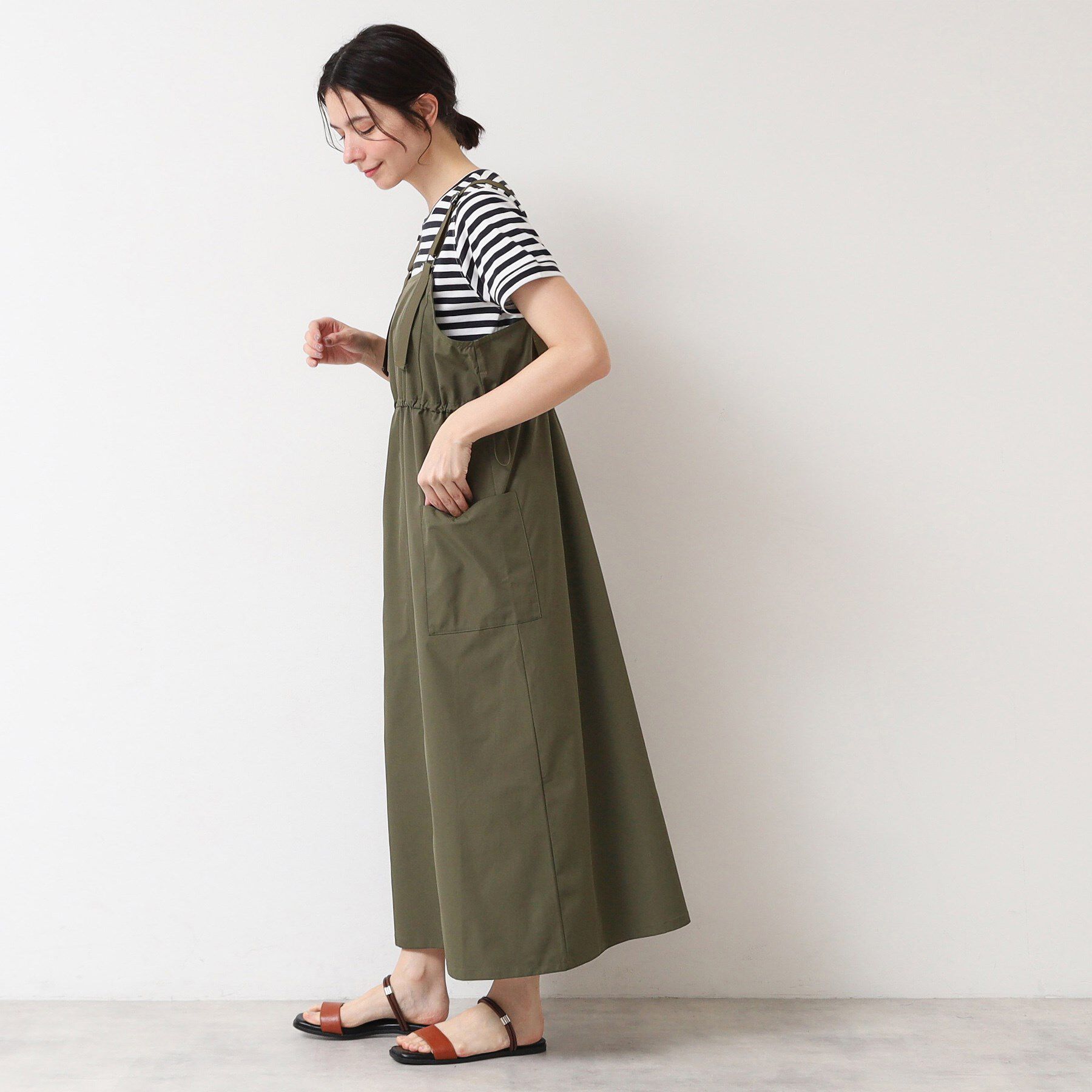 Dessin「【洗える】ベルト付きワークジャンスカ（S～L）」|ワンピース|