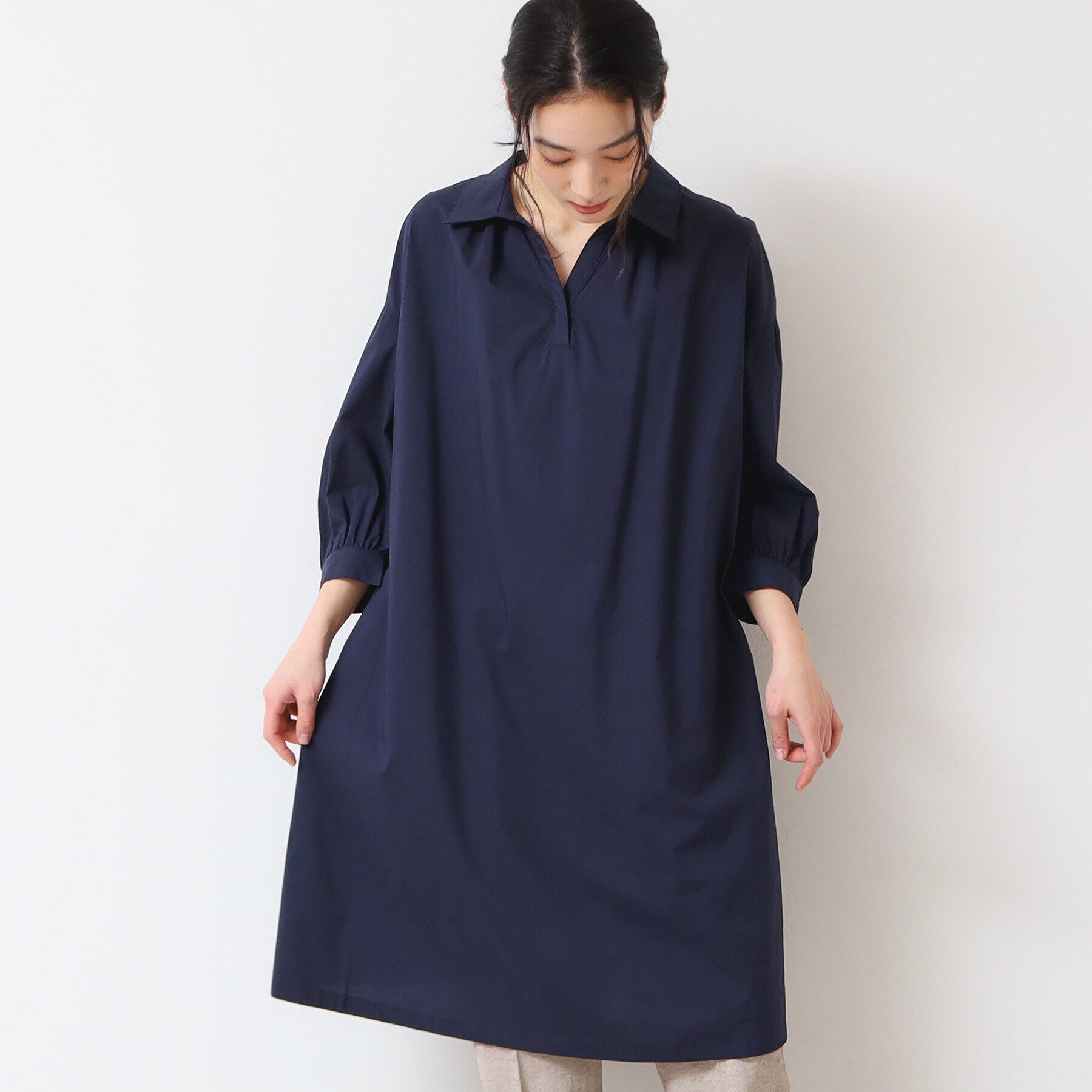Dessin「【洗える】シャツチュニックワンピース」|ワンピース|