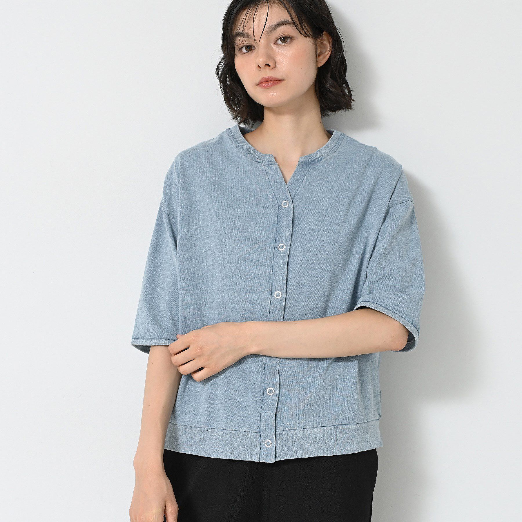 Dessin「【洗える】インディゴデニム調カーディガン」|カーディガン|