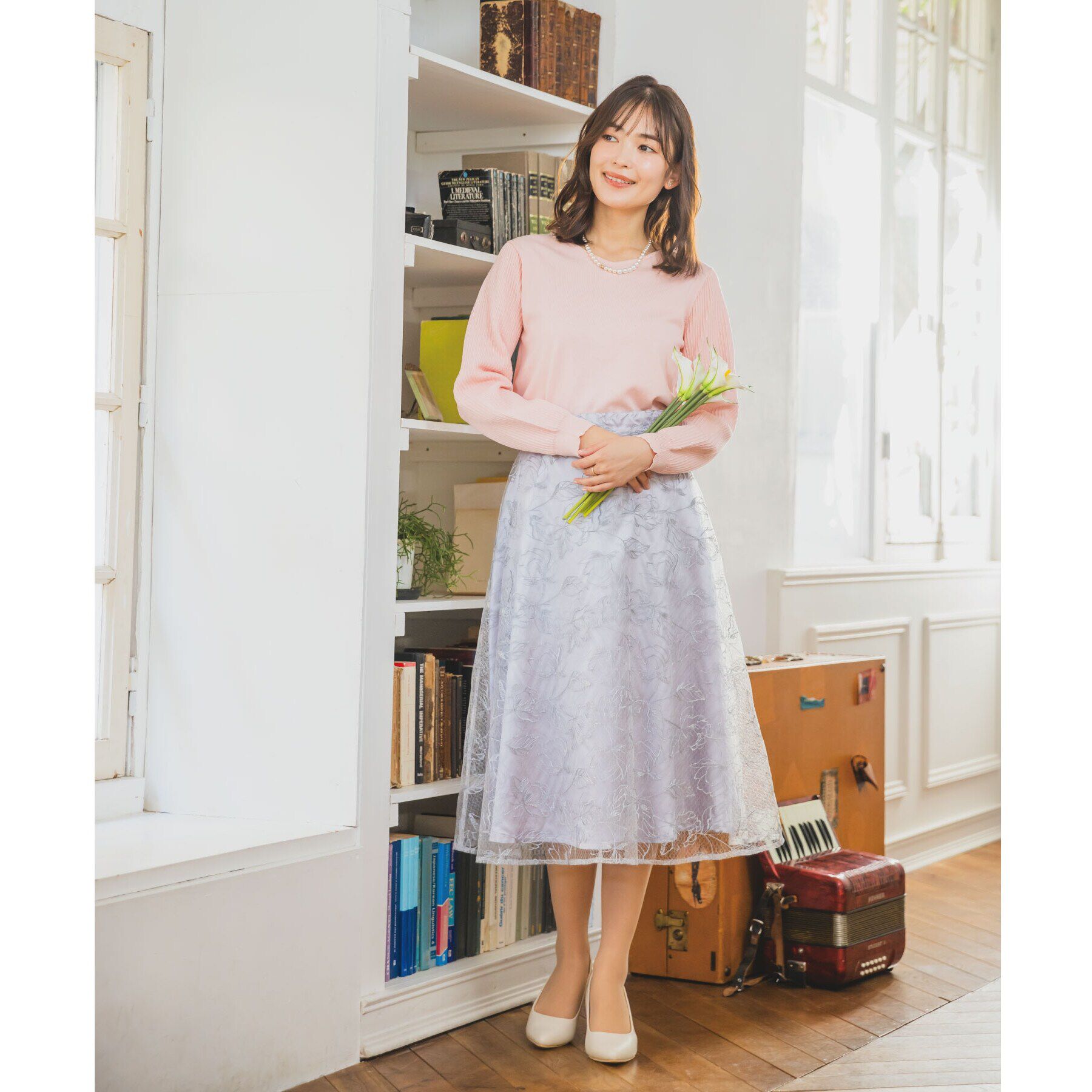 ITS&rsquo;DEMO「【アンチピリング／洗濯機OK】袖編地変化ニット」|ニット・セーター|