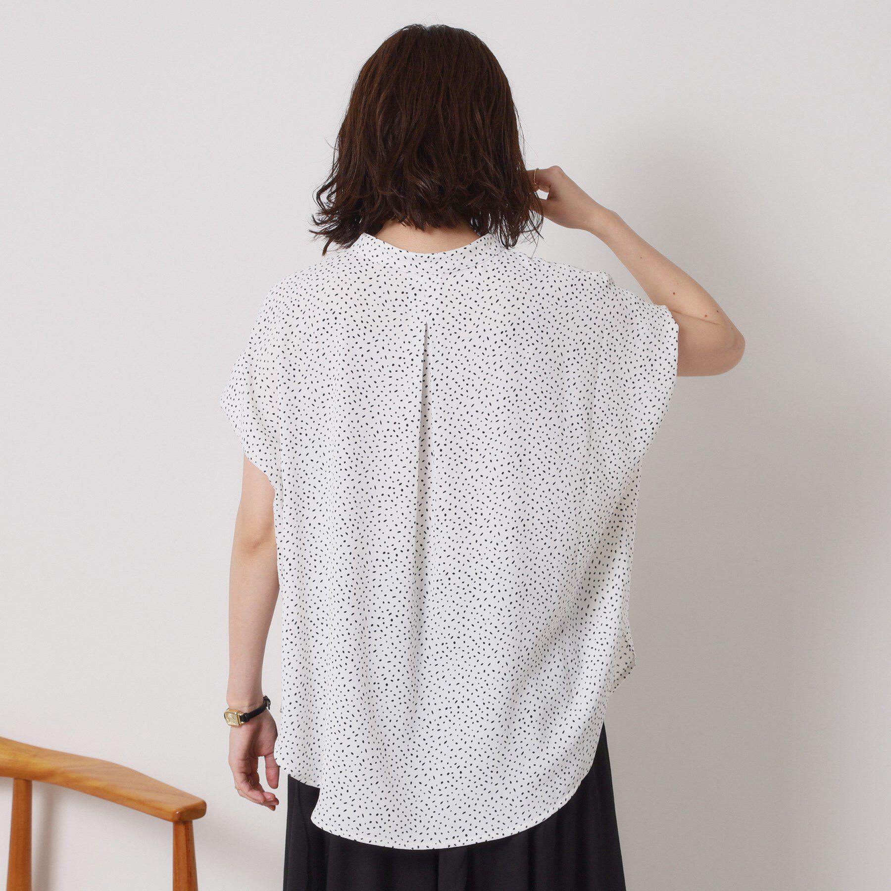 ITS&rsquo;DEMO「【接触冷感／手洗い可】ショルダータックブラウス」|シャツ・ブラウス|