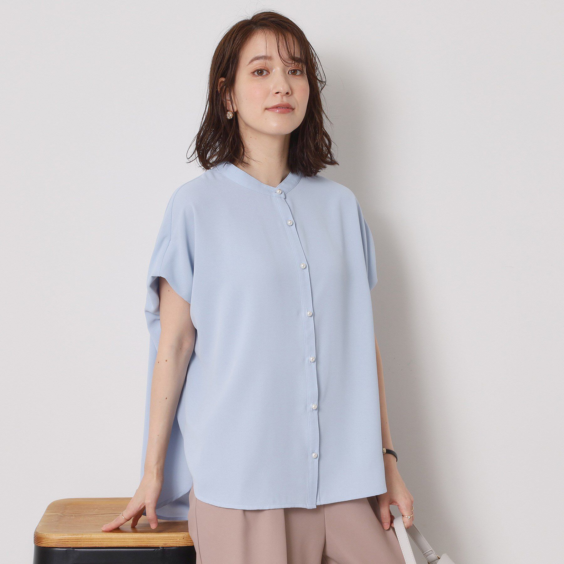 ITS&rsquo;DEMO「【接触冷感／手洗い可】ショルダータックブラウス」|シャツ・ブラウス|