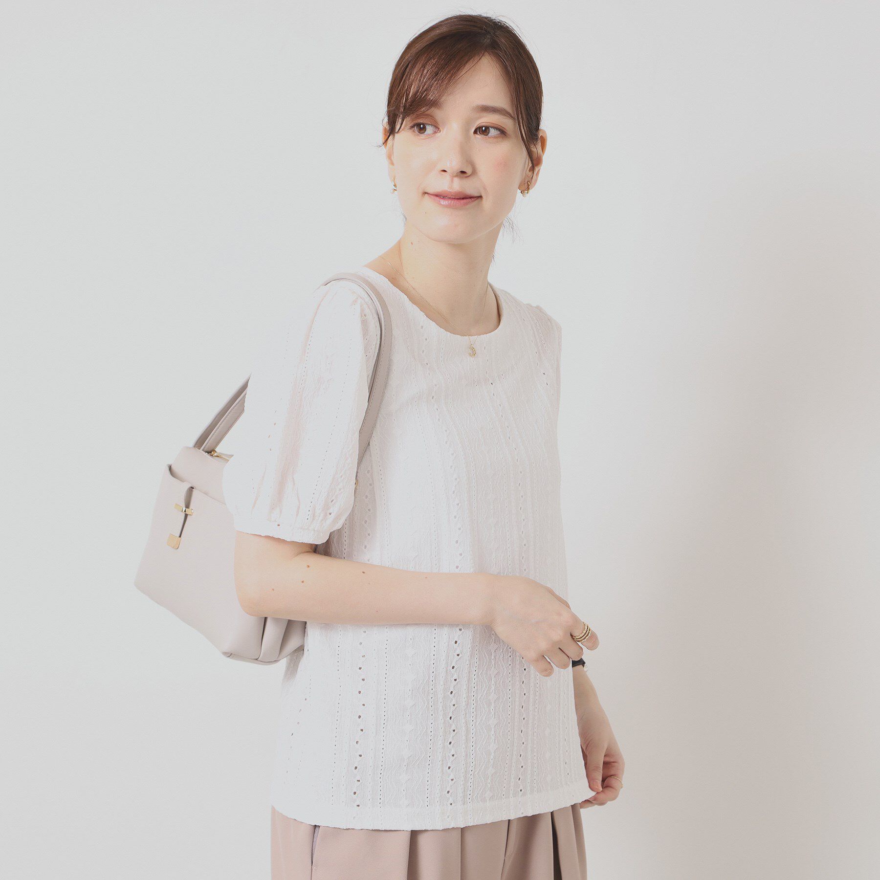 ITS&rsquo;DEMO「【手洗い可】レーシーふくれジャカードプルオーバー」|Tシャツ・カットソー|