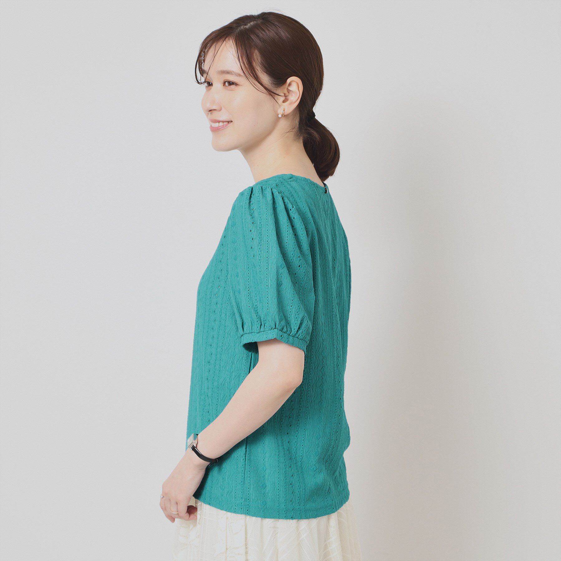 ITS&rsquo;DEMO「【手洗い可】レーシーふくれジャカードプルオーバー」|Tシャツ・カットソー|