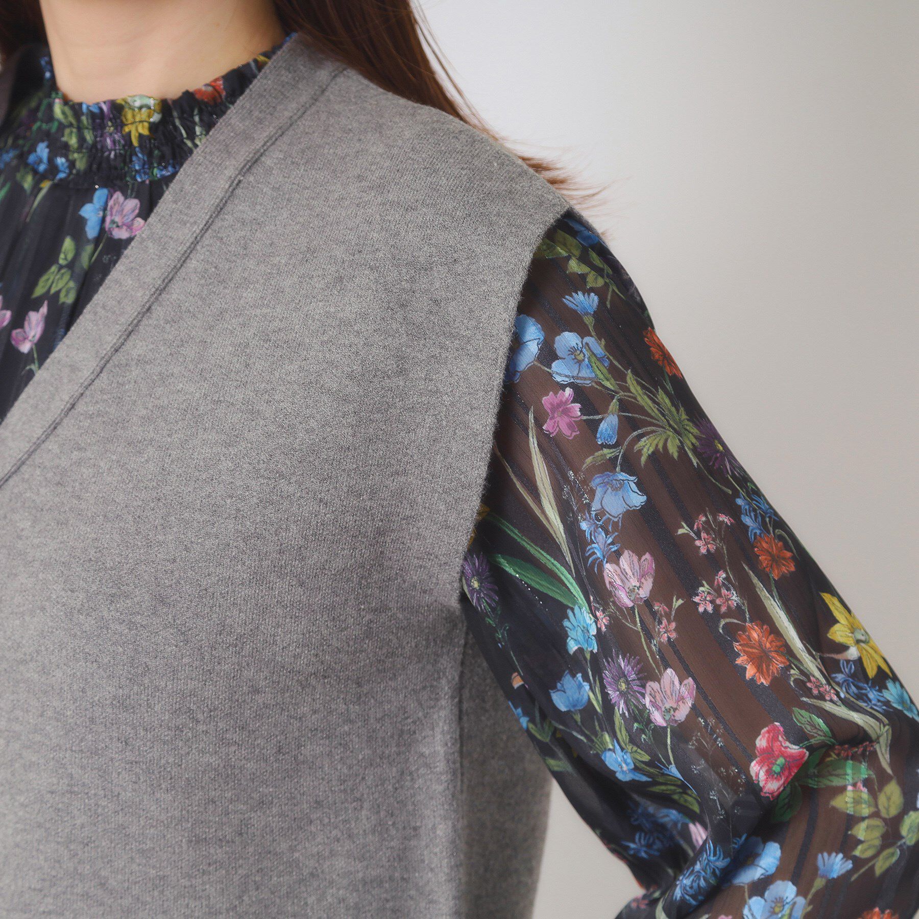 ITS&rsquo;DEMO「【手洗い可】Vネックニットジレ」|ニット・セーター|