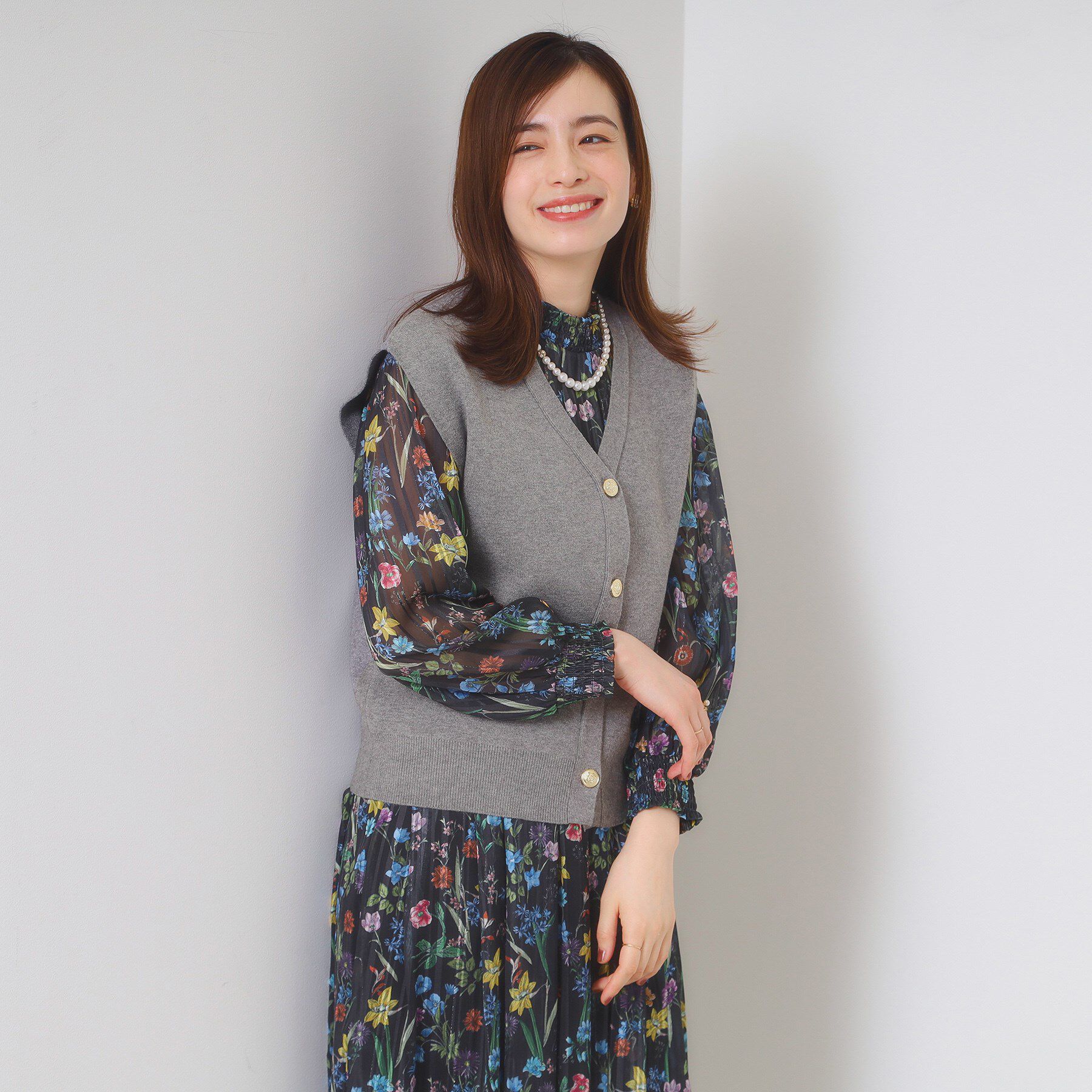 ITS&rsquo;DEMO「【手洗い可】Vネックニットジレ」|ニット・セーター|