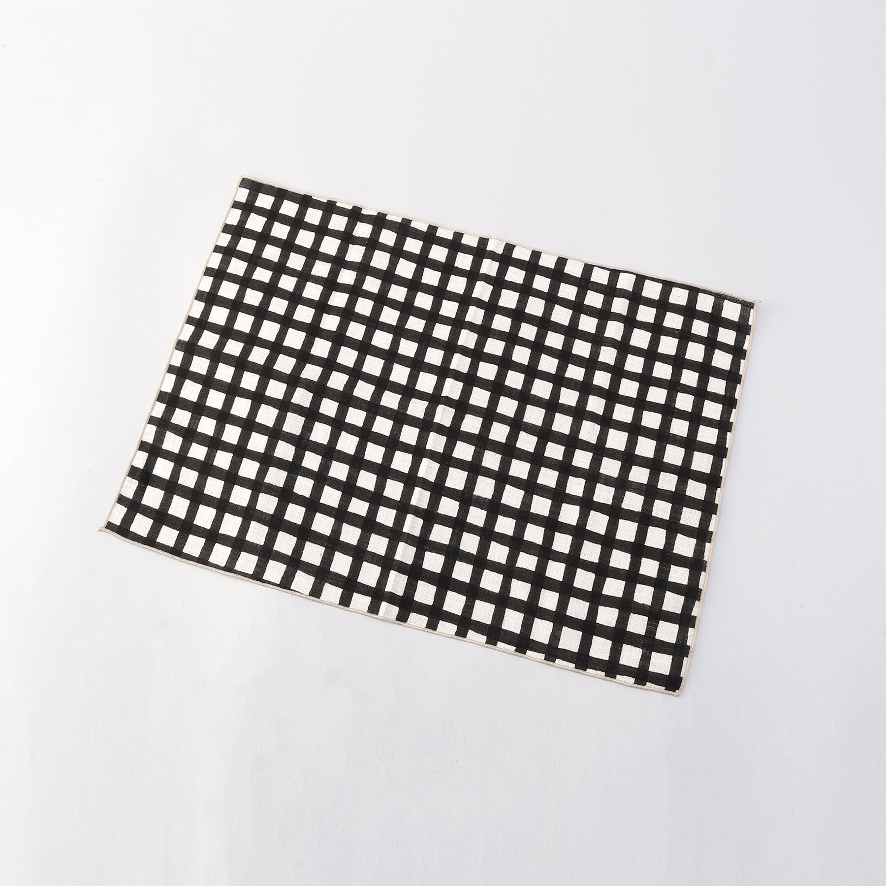 212 KITCHEN STORE「ランチョンマット リネンライクチェック BK」|食器・キッチングッズ|