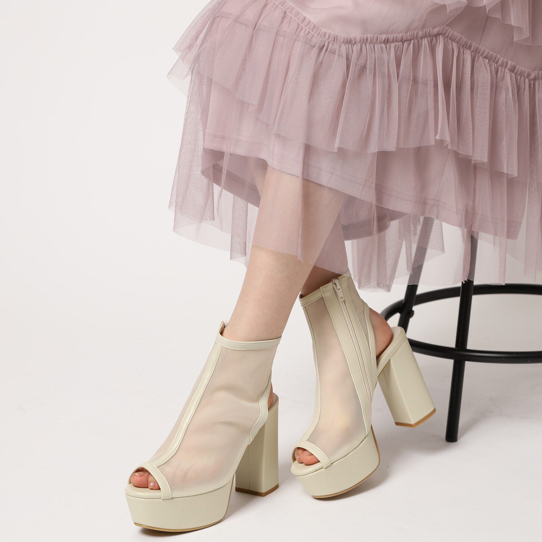 ESPERANZA「厚底ラク盛りブーツヒールサンダル」|ショートブーツ|